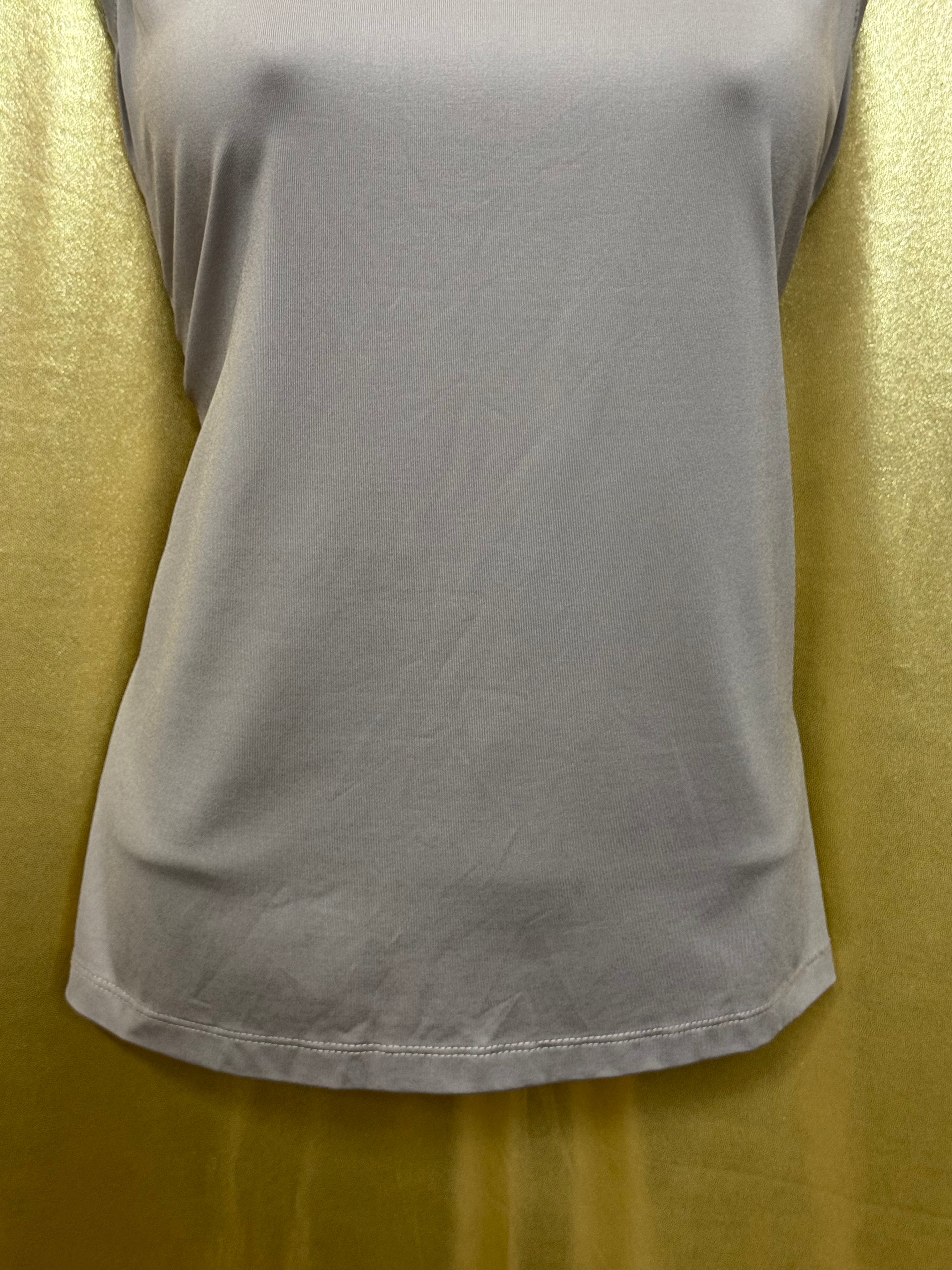 New Directions Large Taupe Sleeveless Tank Top | Nylon Spandex Blend