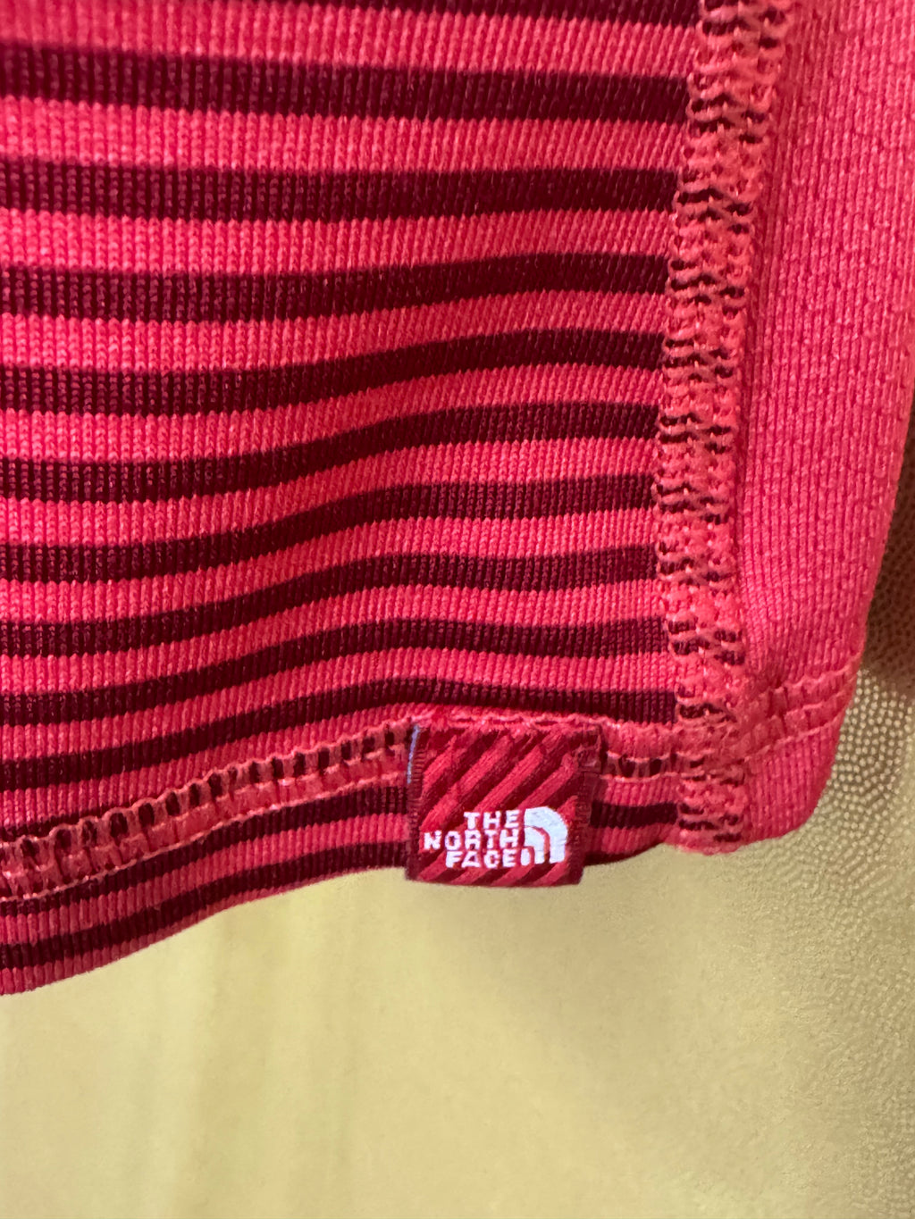 The North Face Pink Striped Athletic Top - Size Small 🏃‍♀️
