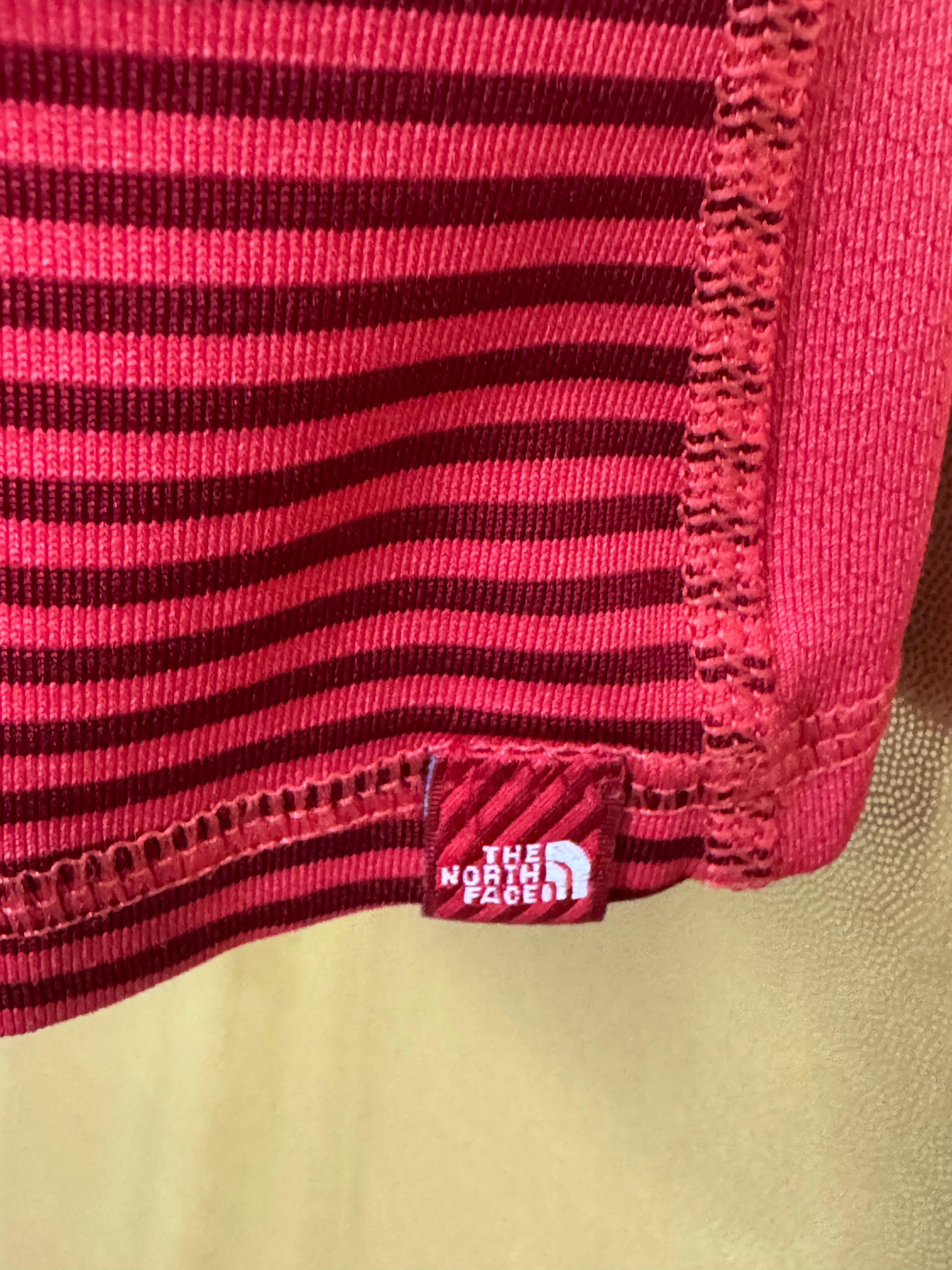 The North Face Pink Striped Athletic Top - Size Small 🏃‍♀️