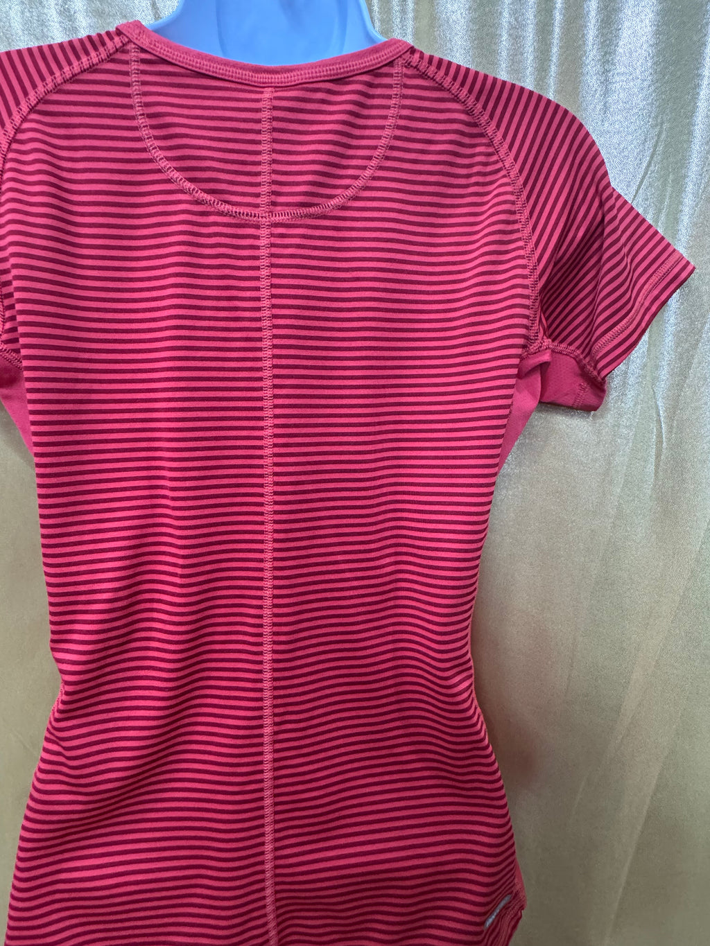 The North Face Pink Striped Athletic Top - Size Small 🏃‍♀️