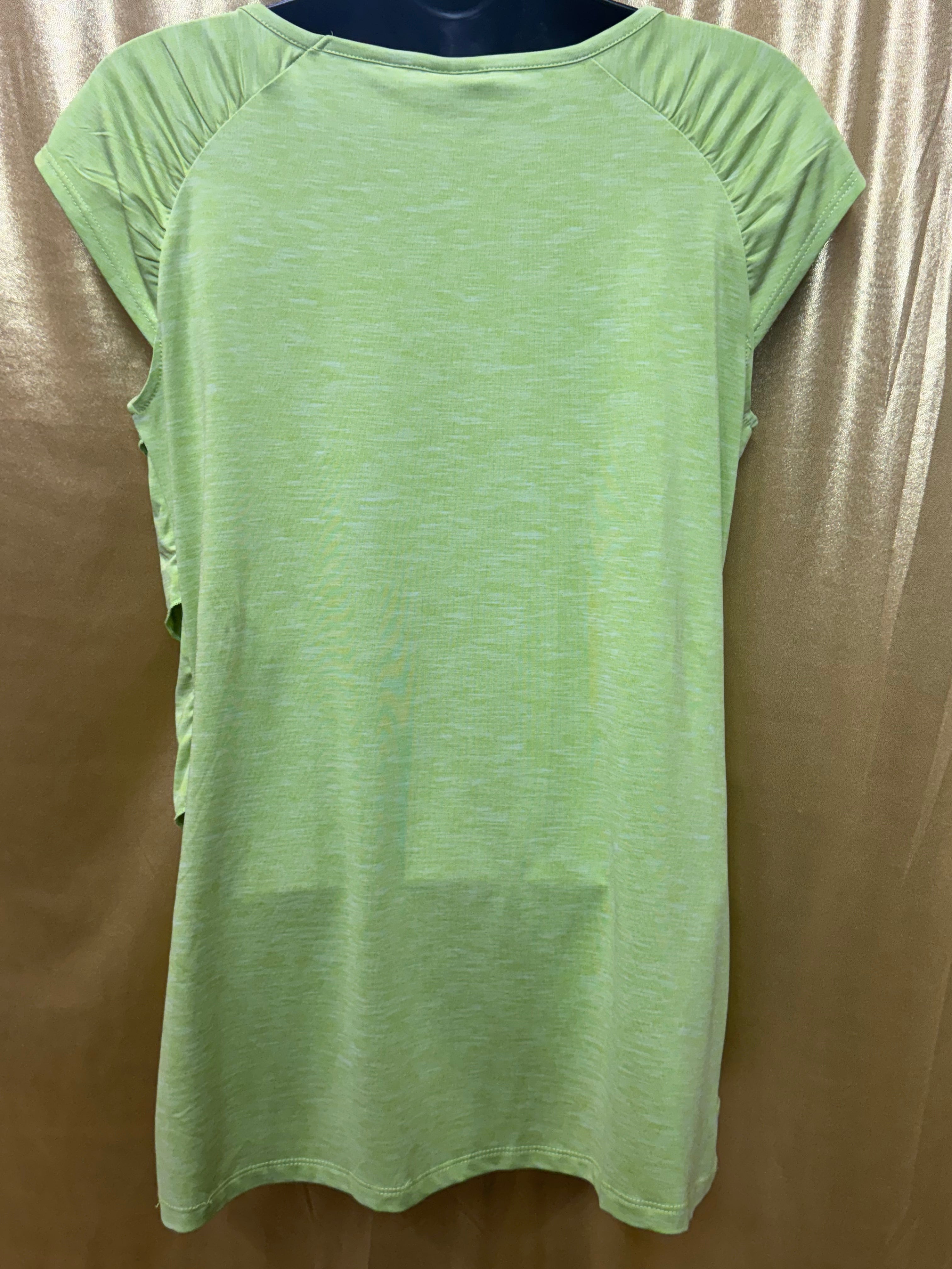 Rafaella Lime Green Tiered Ruffle Top - Size Small