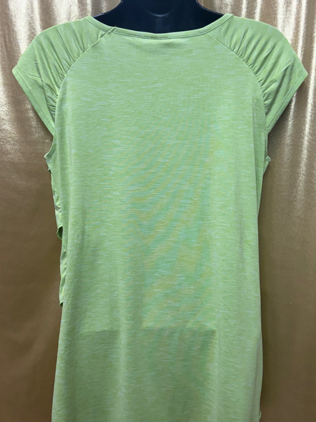 Rafaella Lime Green Tiered Ruffle Top - Size Small