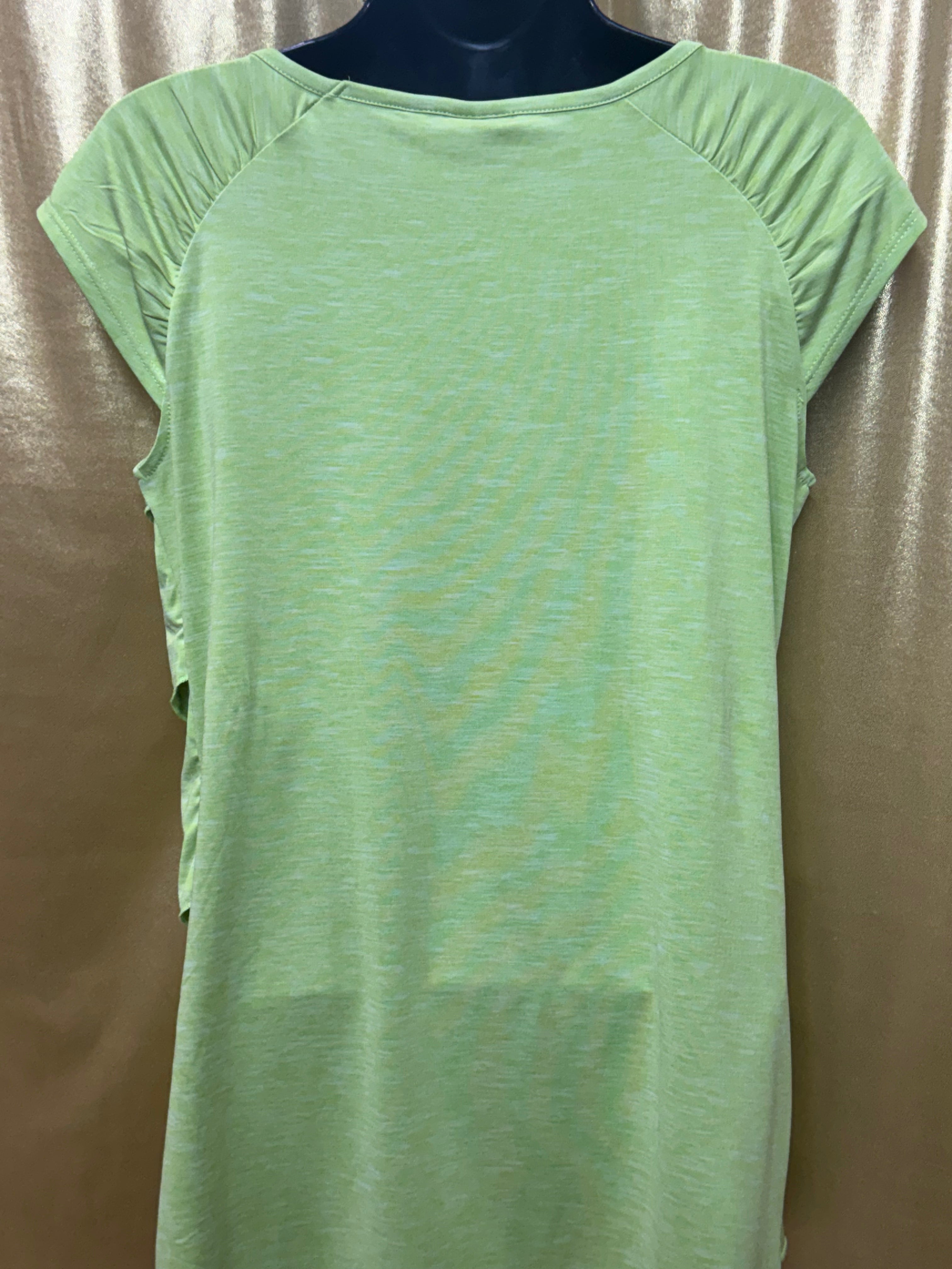 Rafaella Lime Green Tiered Ruffle Top - Size Small