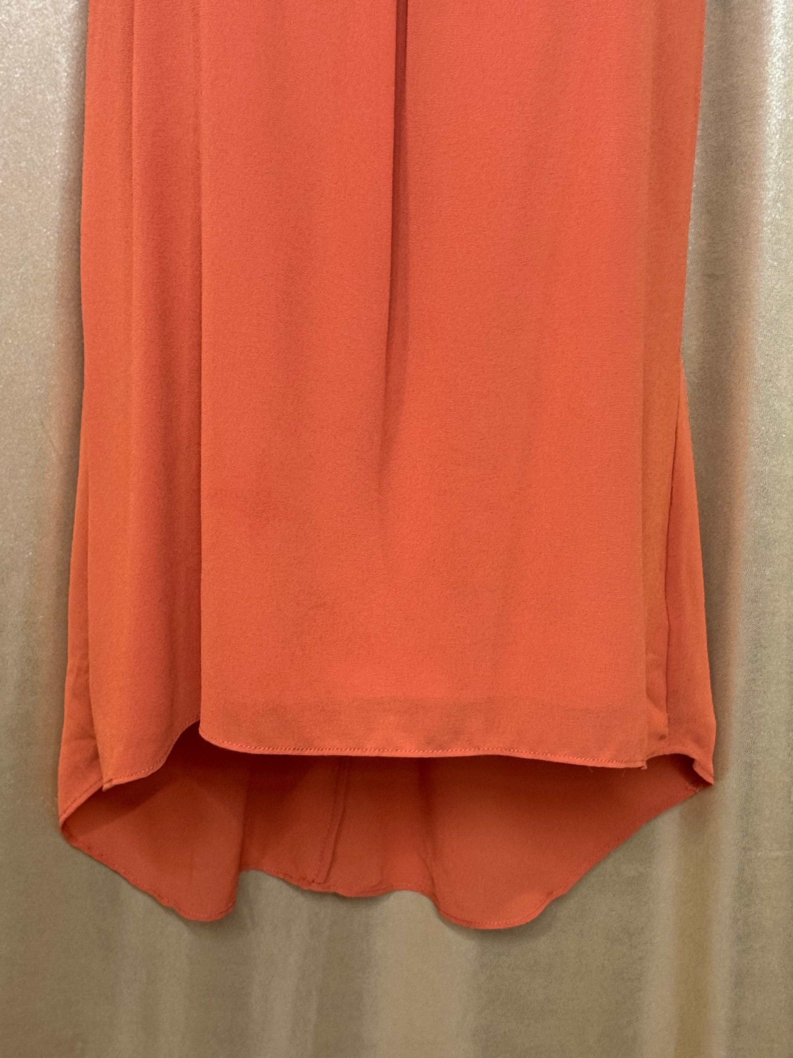 Naked Zebra Orange Racerback Tank Top Blouse Size S