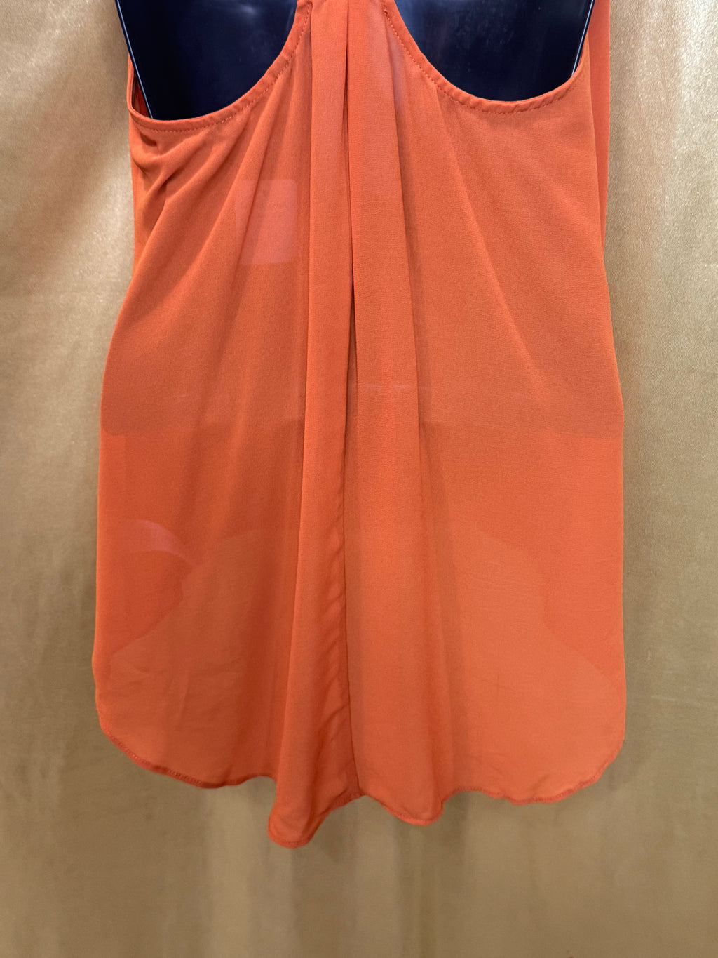 Naked Zebra Orange Racerback Tank Top Blouse Size S