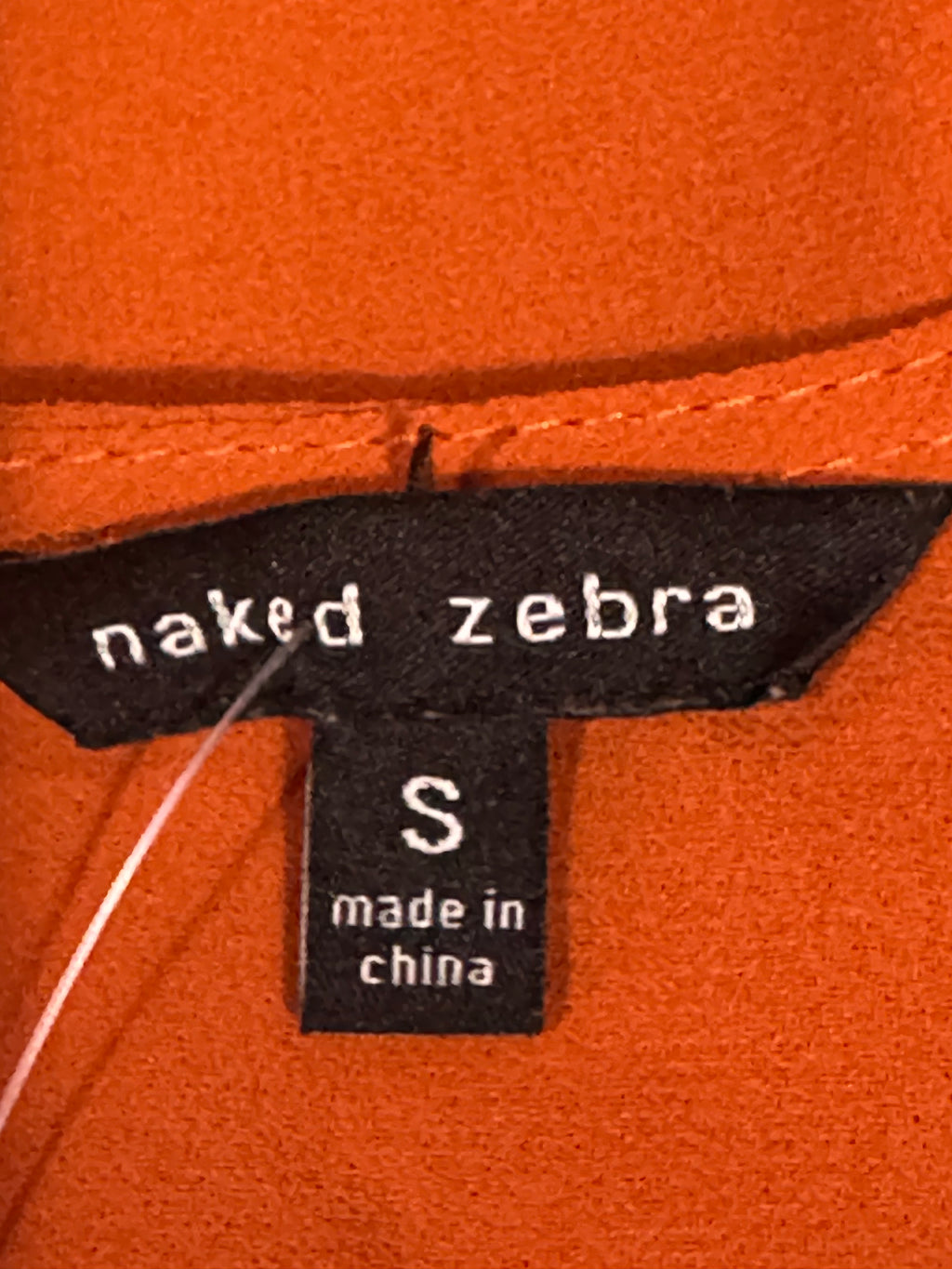 Naked Zebra Orange Racerback Tank Top Blouse Size S