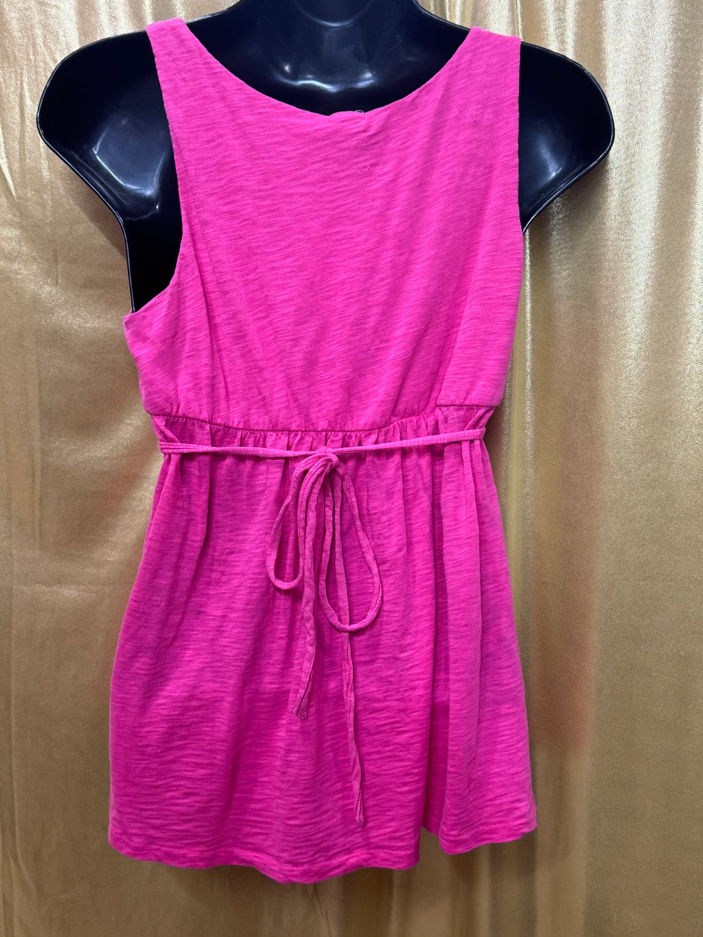 J.Crew Hot Pink Empire Waist Faux Wrap Tank Top Size Small