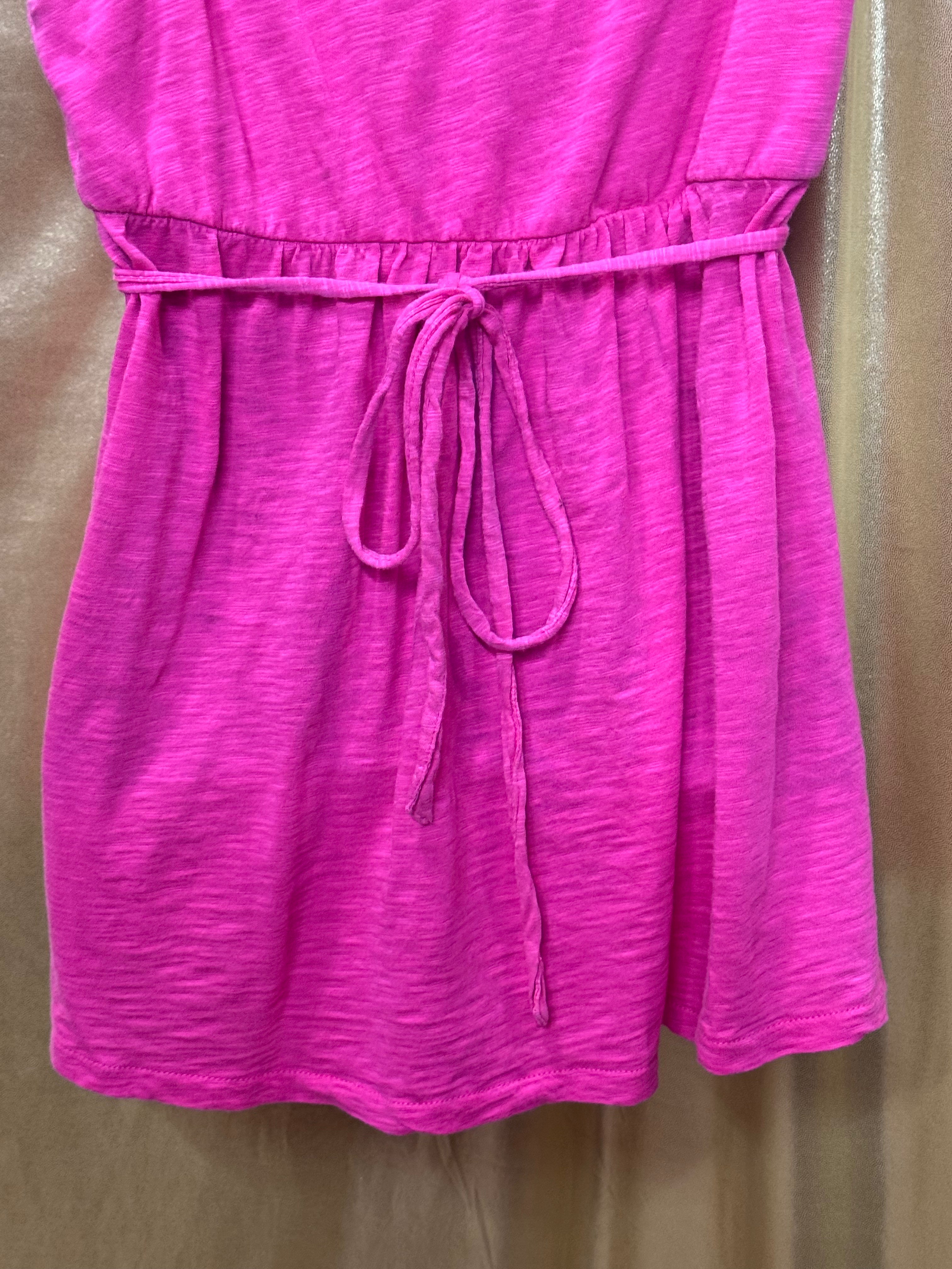 J.Crew Hot Pink Empire Waist Faux Wrap Tank Top Size Small
