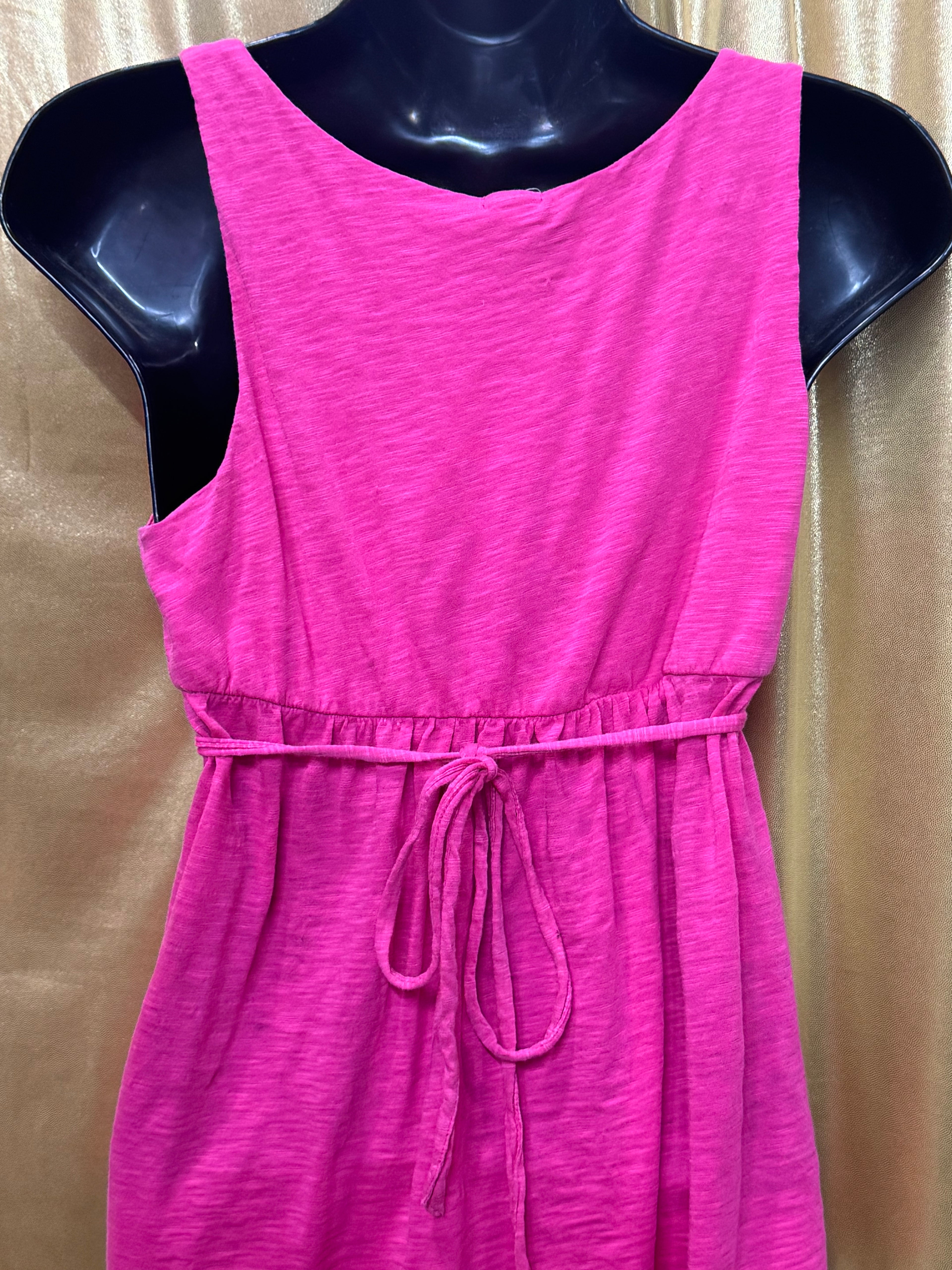 J.Crew Hot Pink Empire Waist Faux Wrap Tank Top Size Small