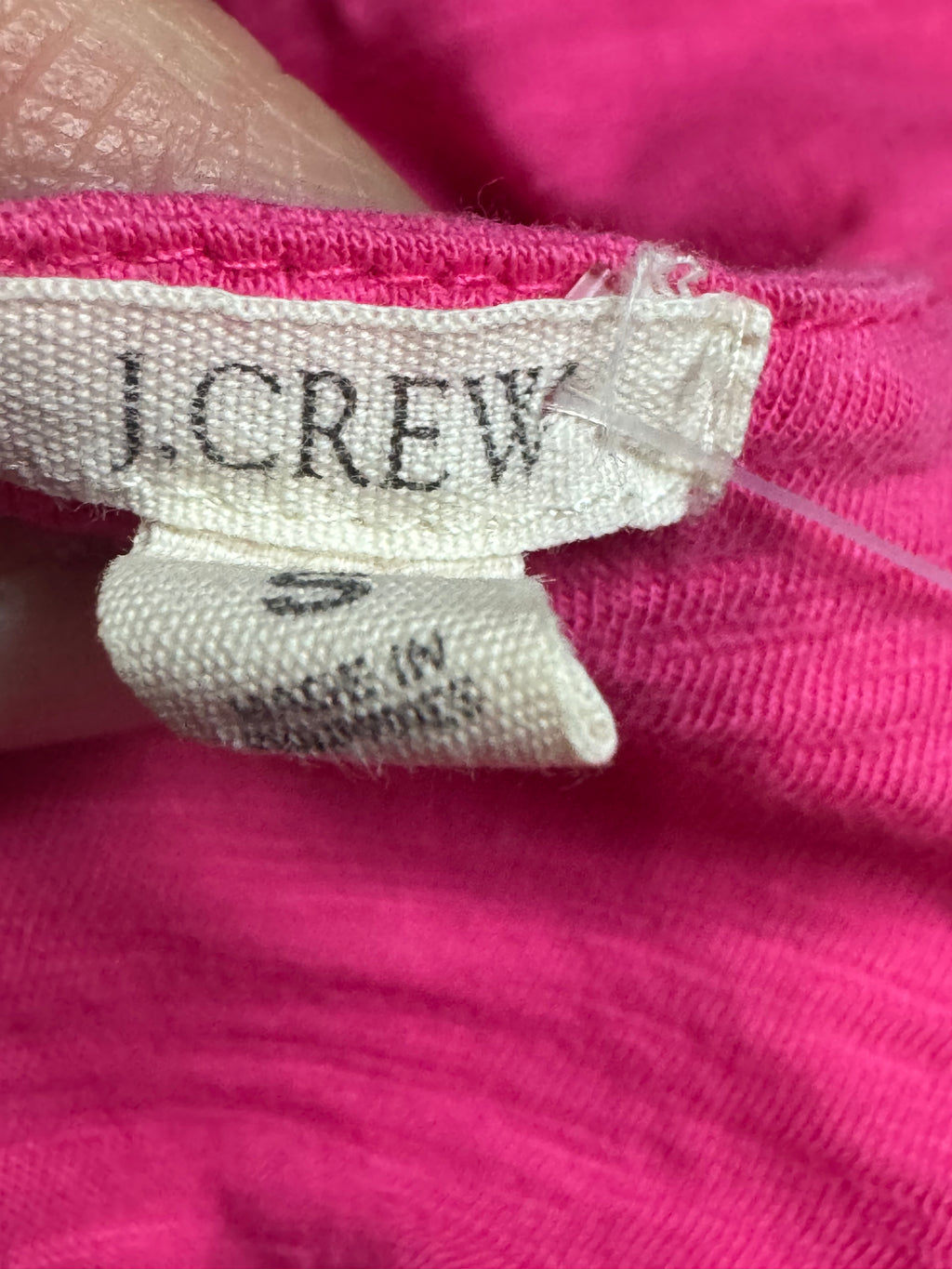 J.Crew Hot Pink Empire Waist Faux Wrap Tank Top Size Small