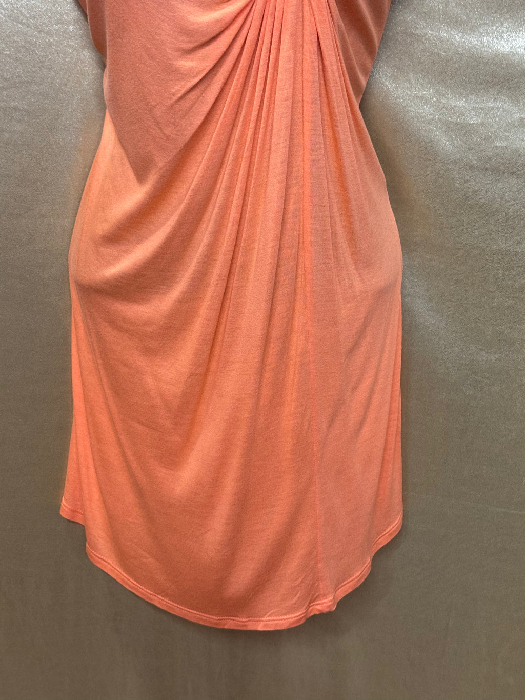 New York & Co. Peach Orange Twist Front Tunic Dress Size S Rayon