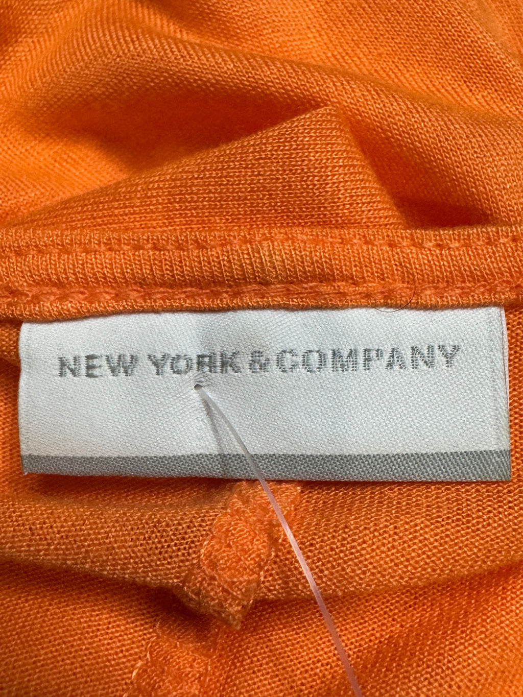New York & Co. Peach Orange Twist Front Tunic Dress Size S Rayon