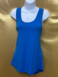 BCG Bright Blue Criss-Cross Cutout Racerback Athletic Tank Top - Size Small