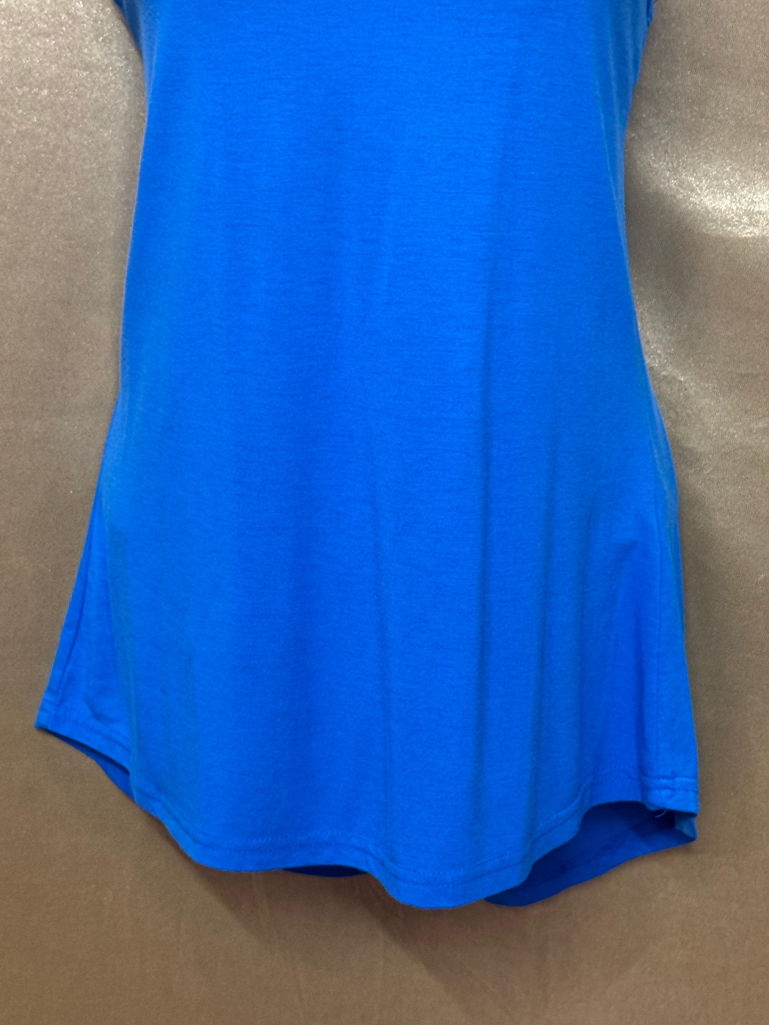 BCG Bright Blue Criss-Cross Cutout Racerback Athletic Tank Top - Size Small