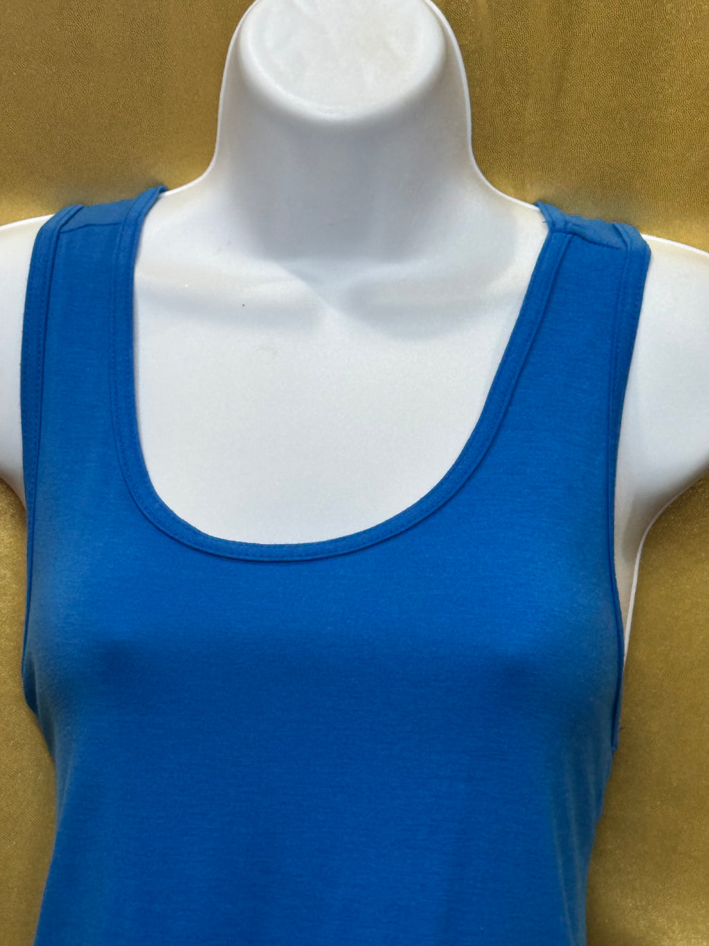 BCG Bright Blue Criss-Cross Cutout Racerback Athletic Tank Top - Size Small