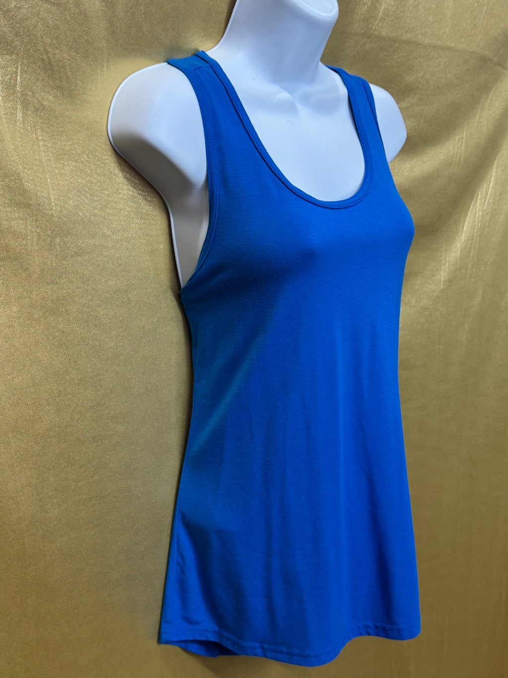 BCG Bright Blue Criss-Cross Cutout Racerback Athletic Tank Top - Size Small