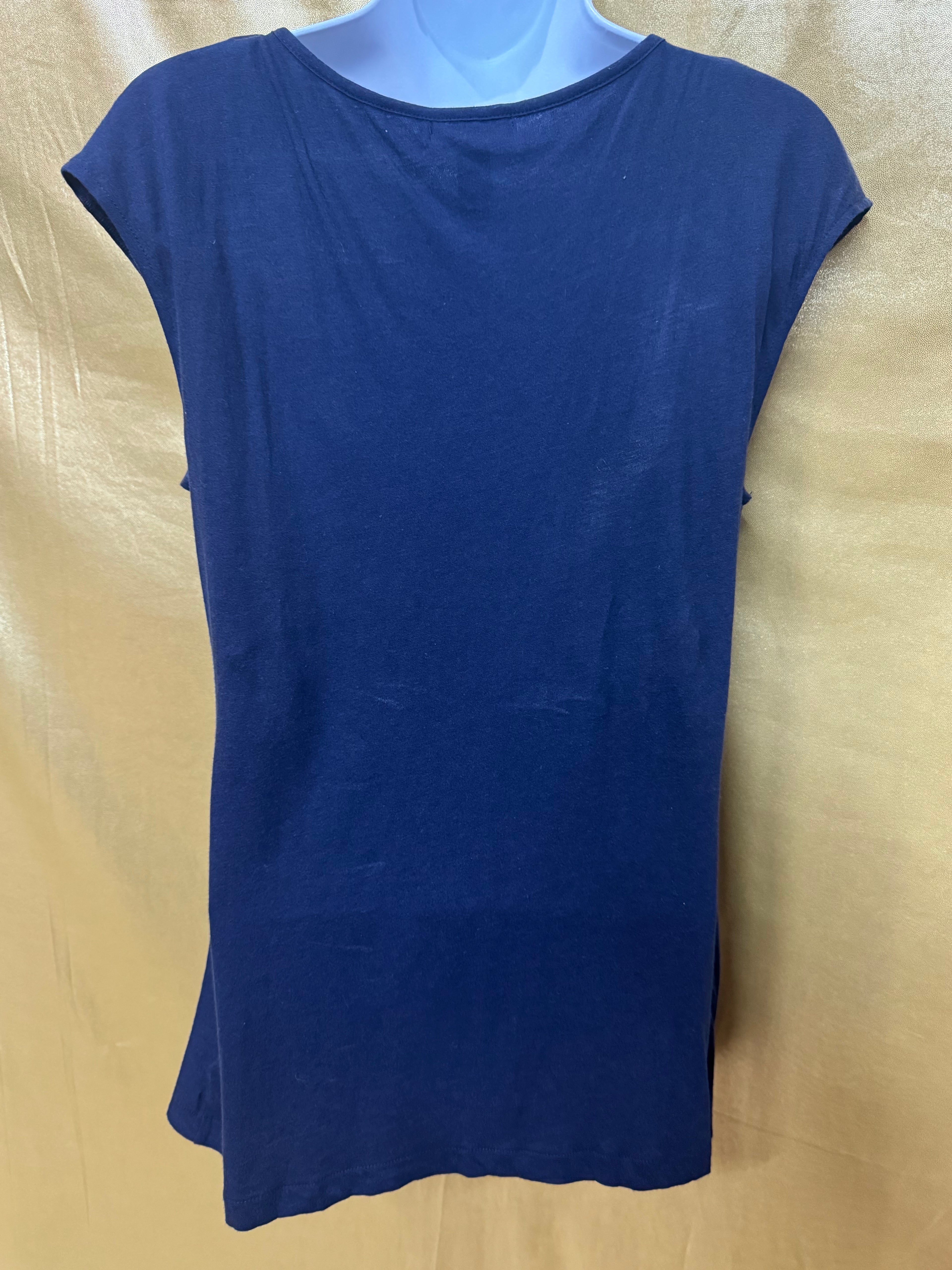 Gap Navy Blue Scoop Neck Tulip Hem Tee – Size M