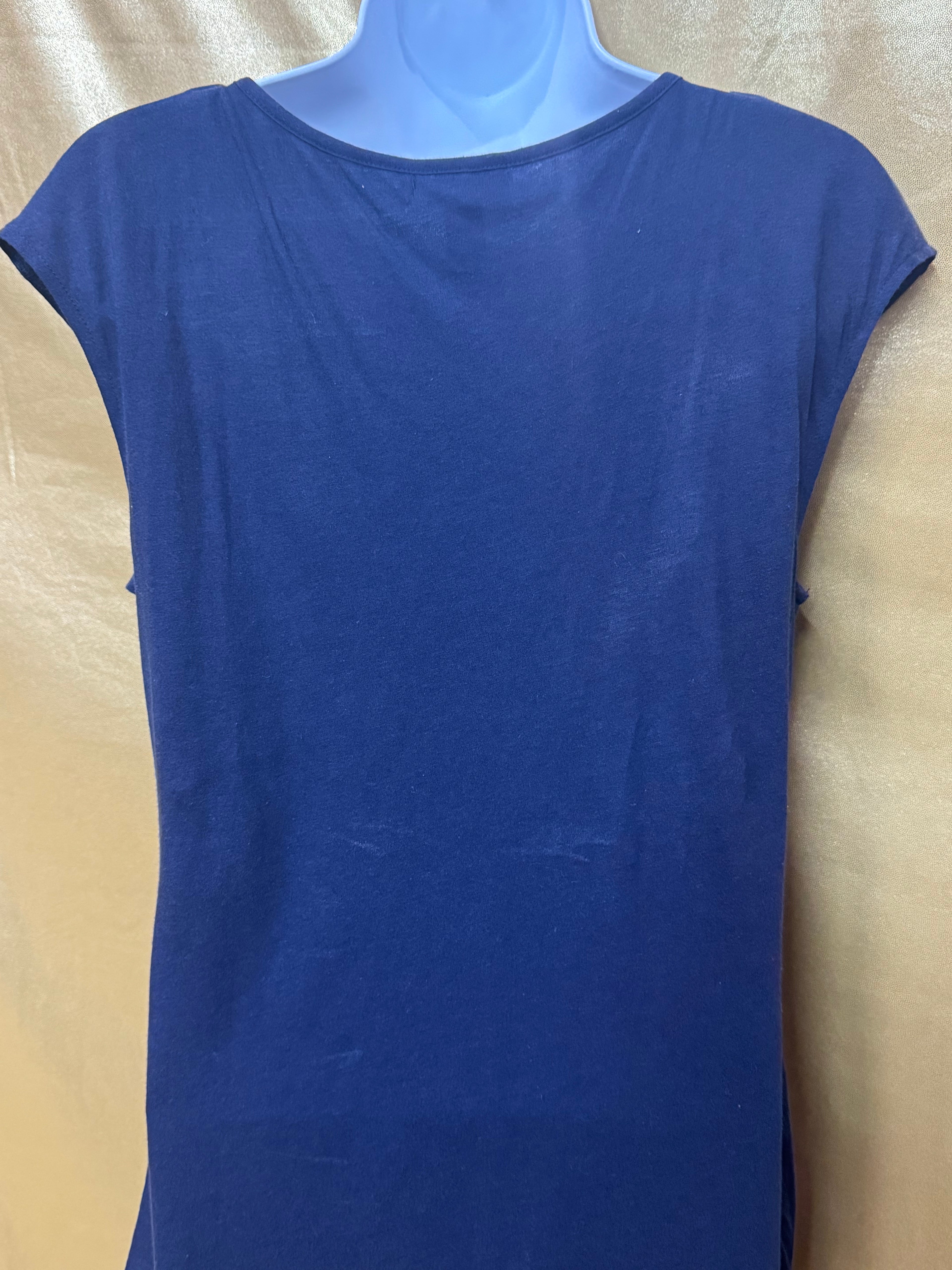 Gap Navy Blue Scoop Neck Tulip Hem Tee – Size M