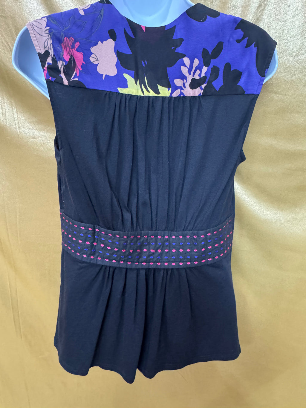 Plenty by Tracy Reese Silk Blend Floral V-Neck Top - Size S