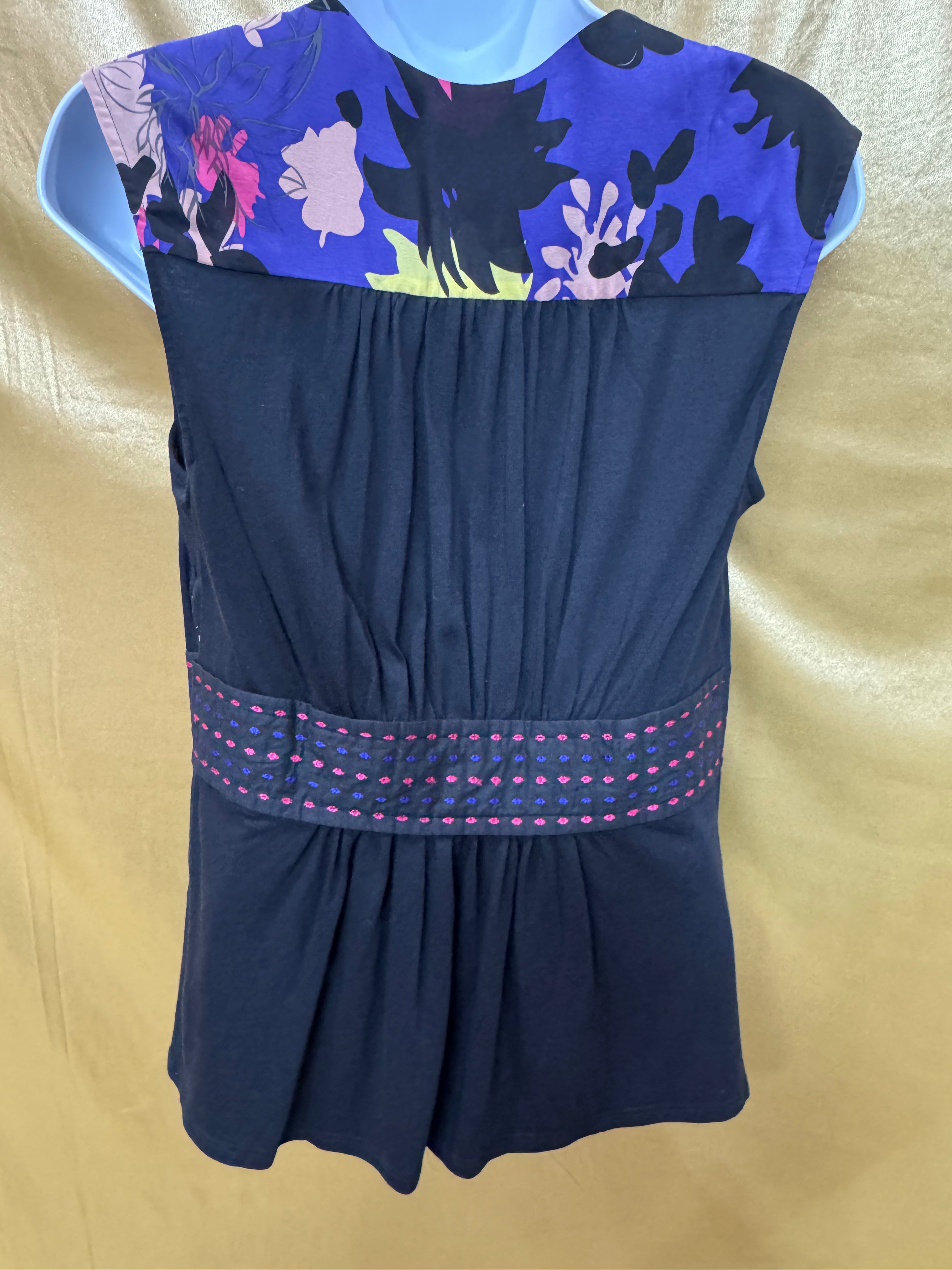 Plenty by Tracy Reese Silk Blend Floral V-Neck Top - Size S