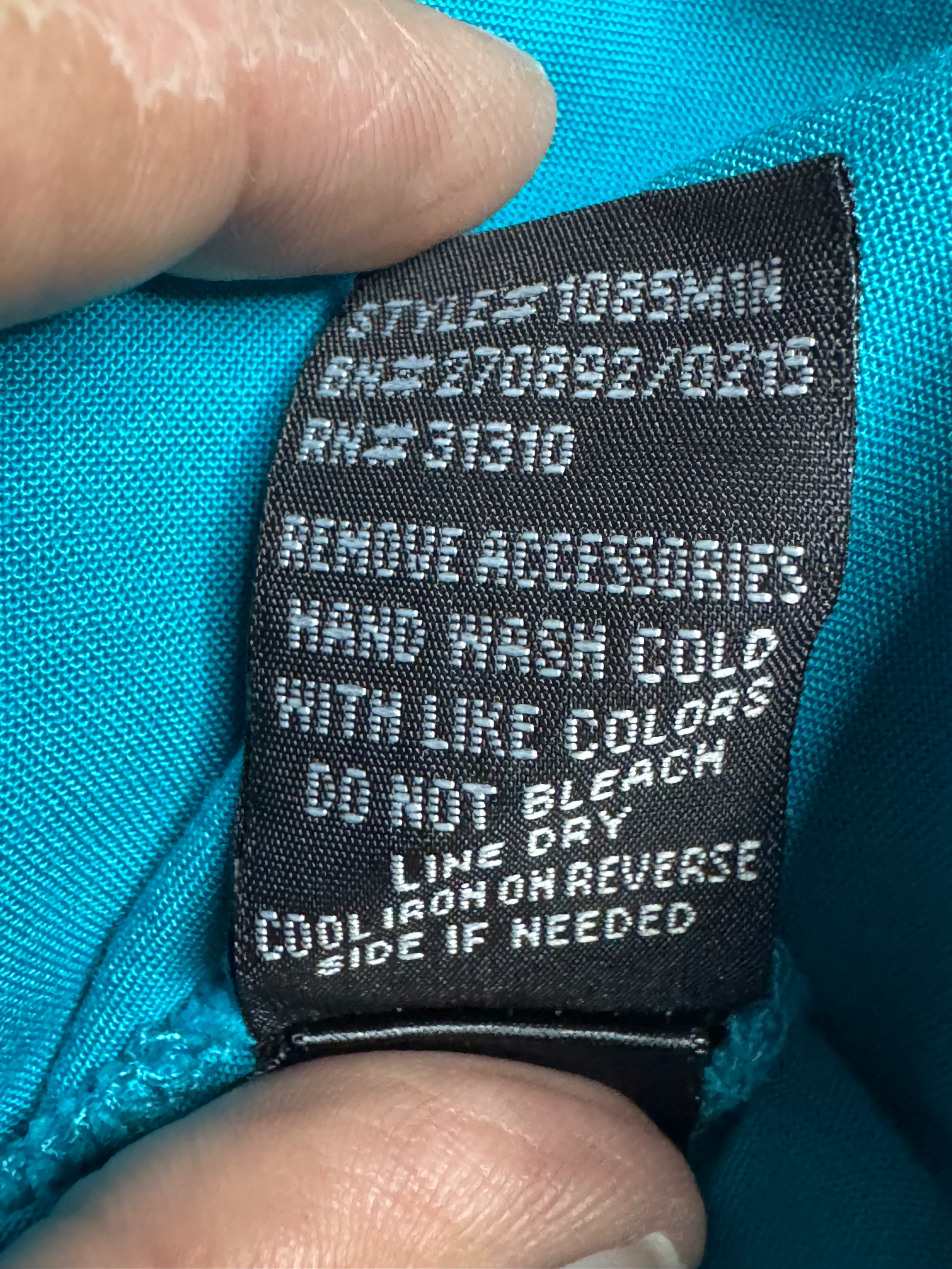 A. Byer Turquoise V-Neck Spaghetti Strap Tank Top - Size Small