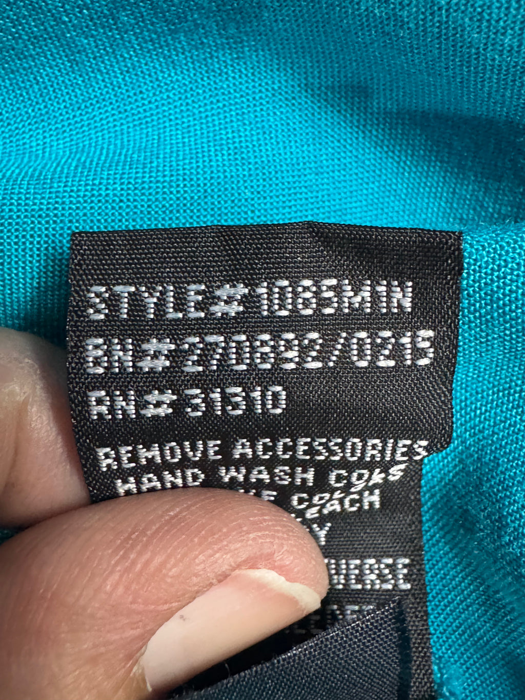 A. Byer Turquoise V-Neck Spaghetti Strap Tank Top - Size Small