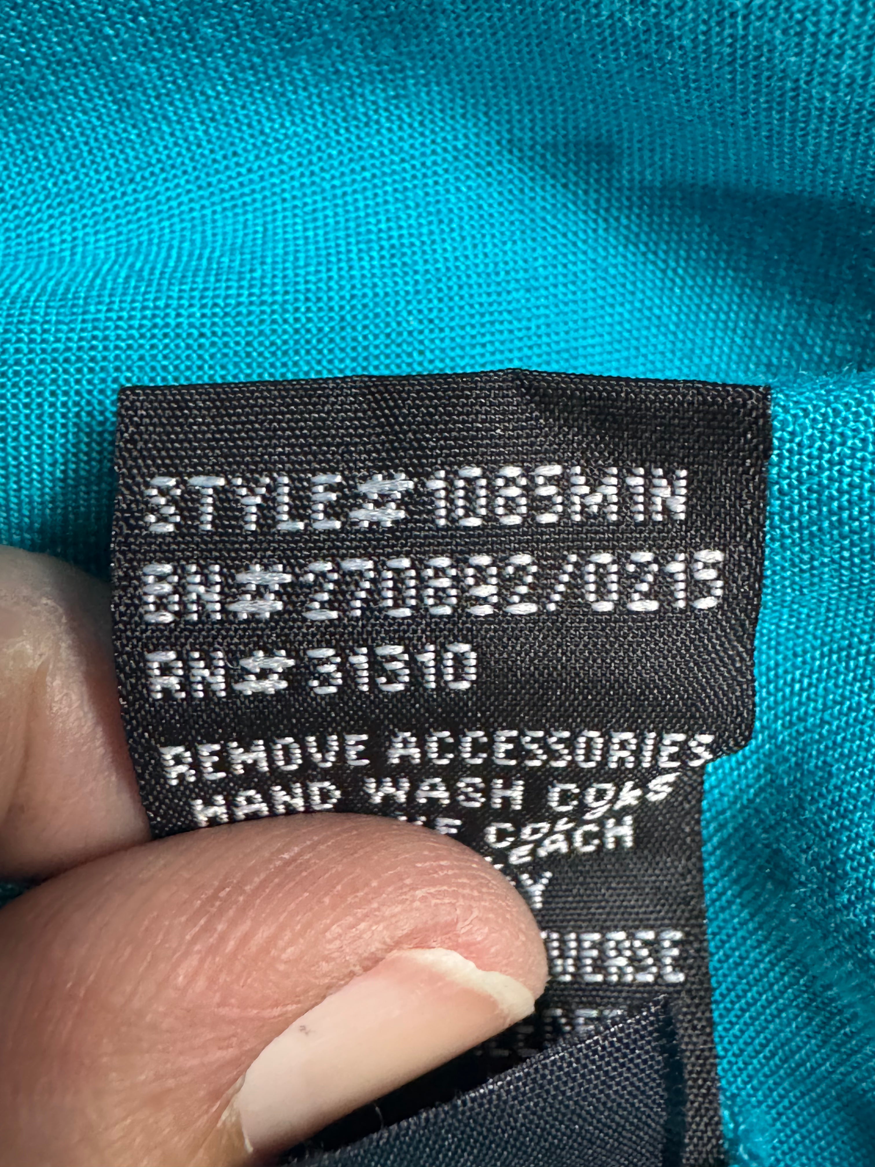 A. Byer Turquoise V-Neck Spaghetti Strap Tank Top - Size Small