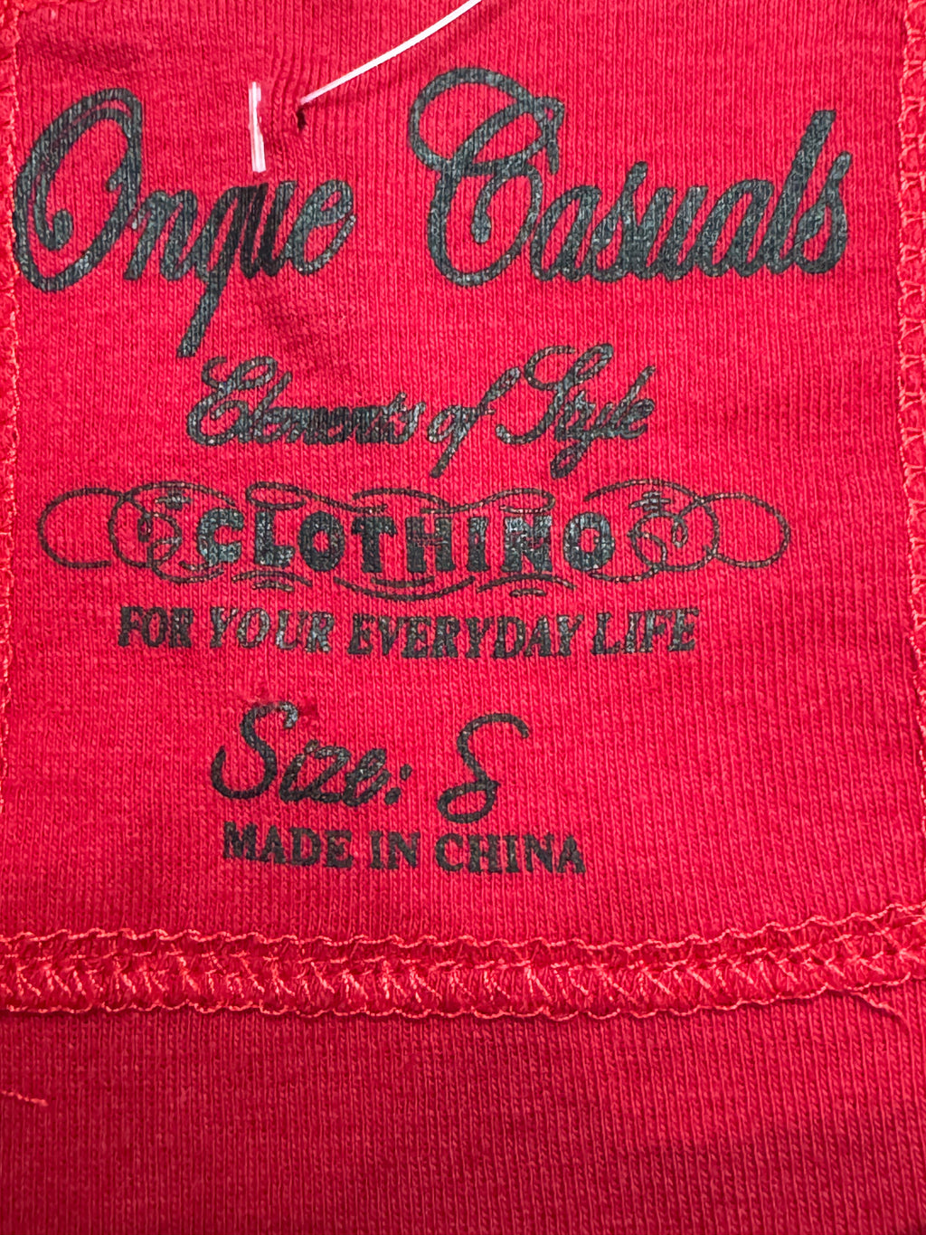 Onque Casuals Red Rhinestone Embellished Sleeveless Tank Top | Size S