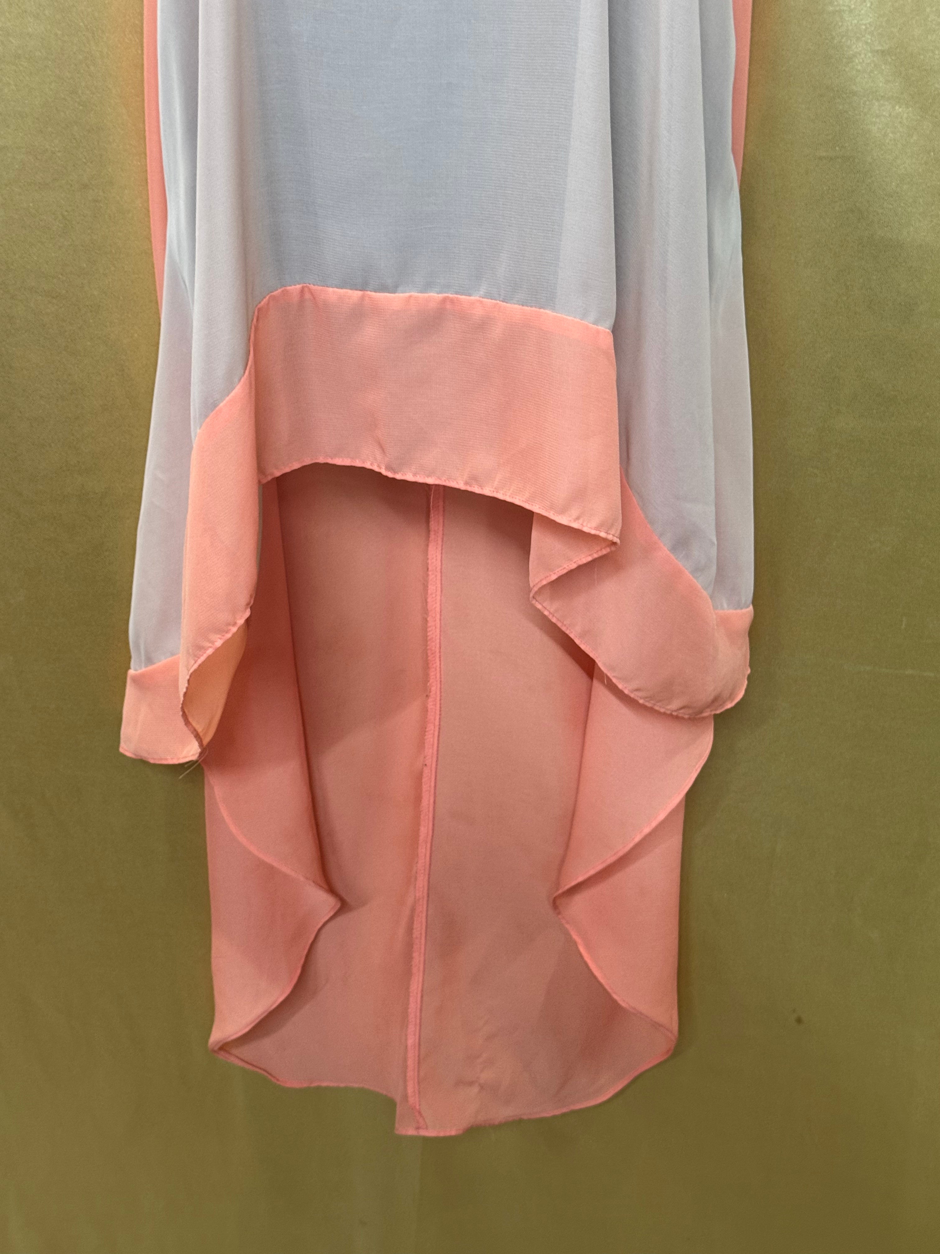 Pretty Rebellious High-Low Tank Top Coral Peach Size Small