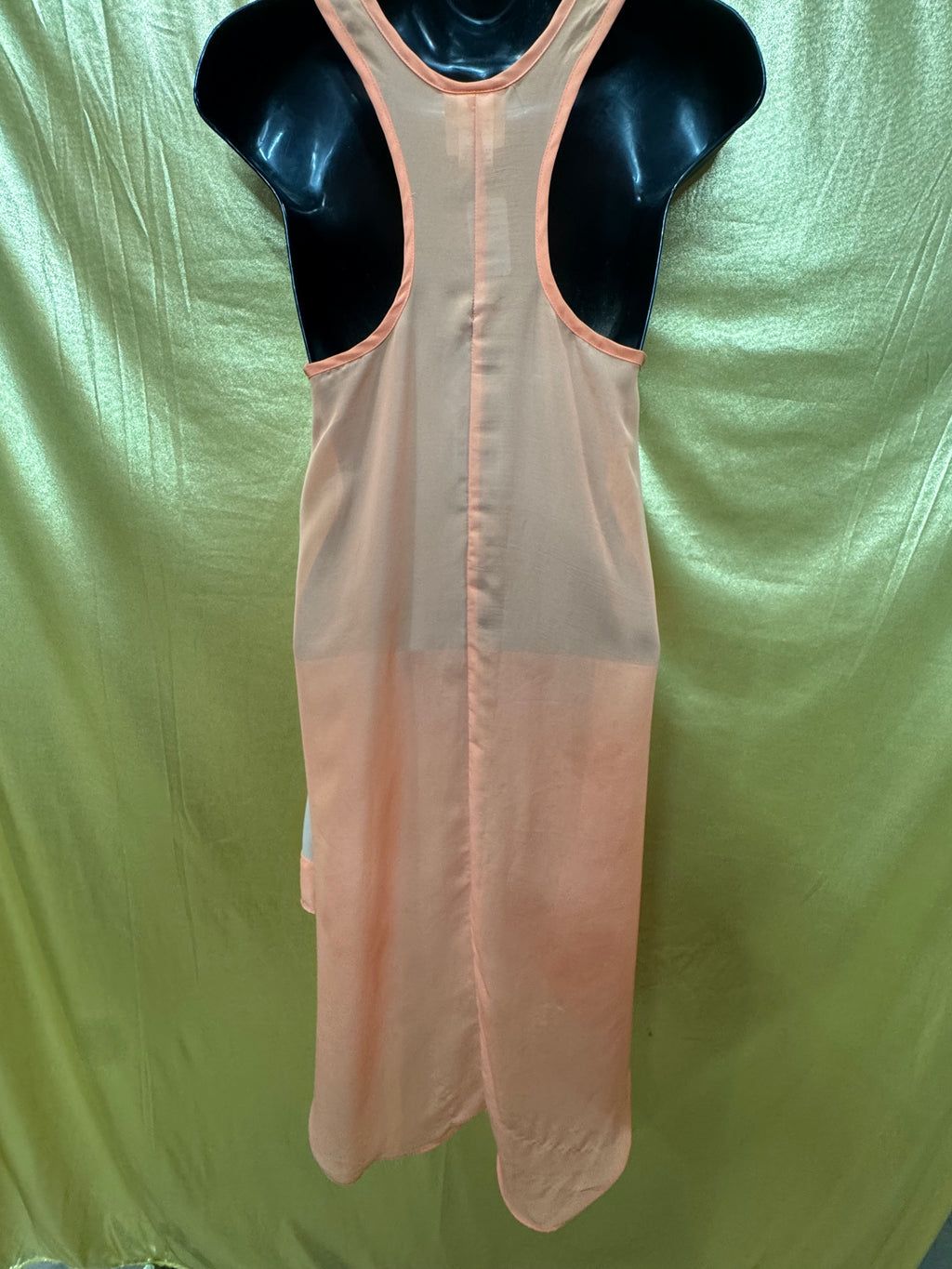 Pretty Rebellious High-Low Tank Top Coral Peach Size Small