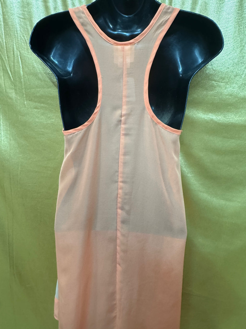 Pretty Rebellious High-Low Tank Top Coral Peach Size Small