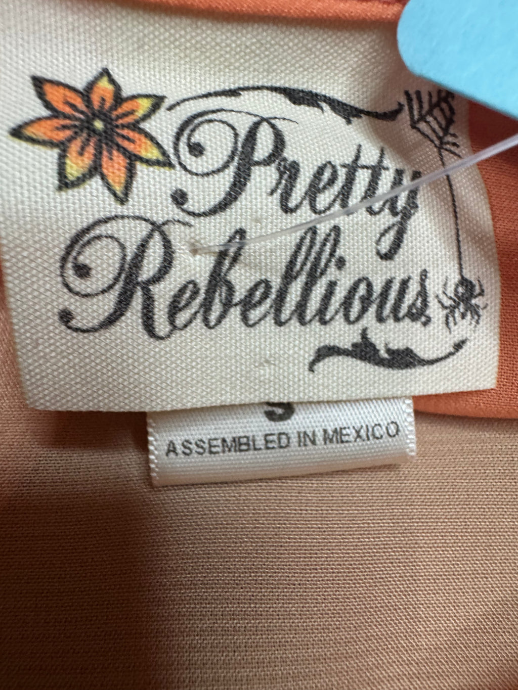 Pretty Rebellious High-Low Tank Top Coral Peach Size Small