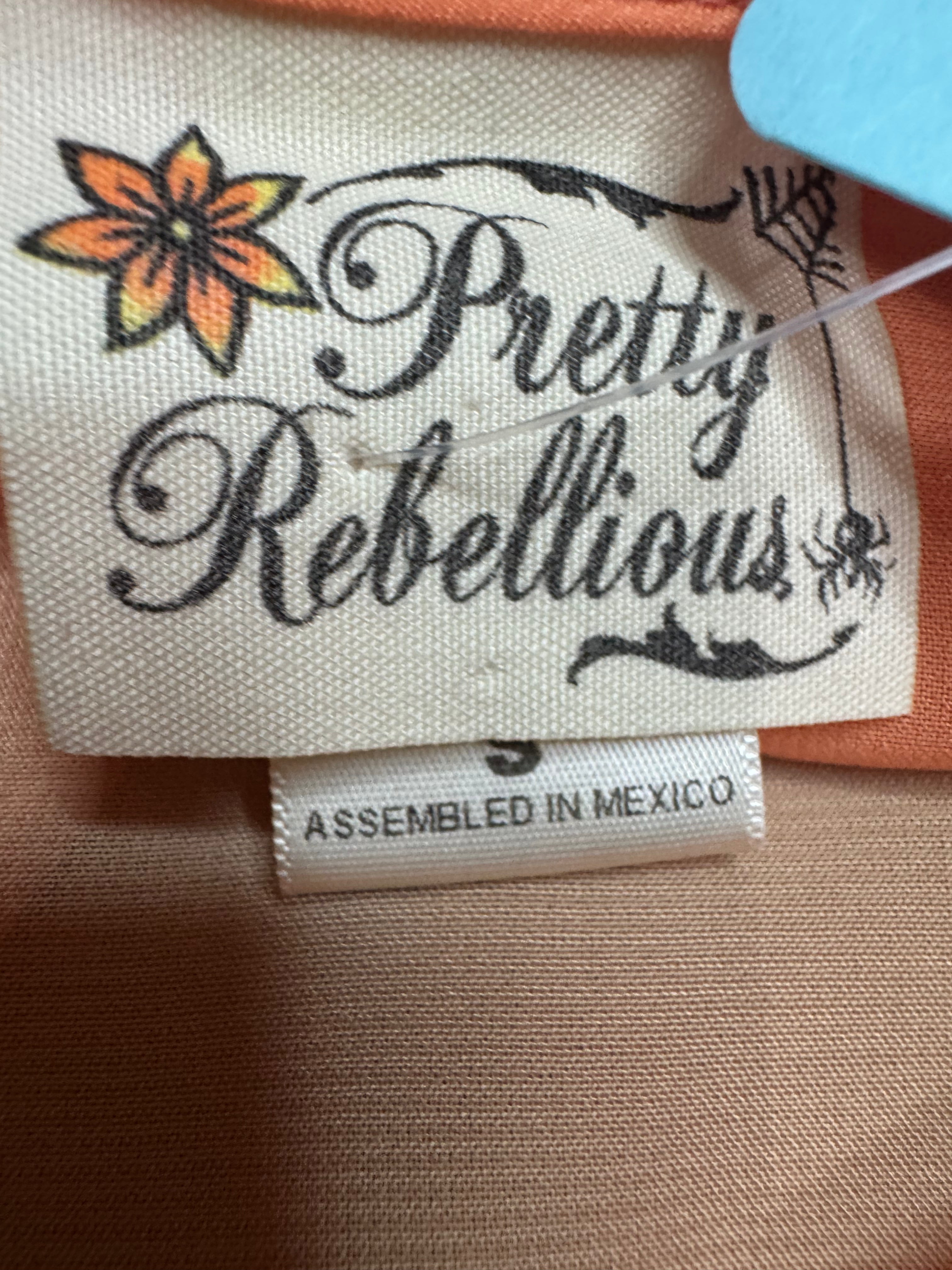 Pretty Rebellious High-Low Tank Top Coral Peach Size Small