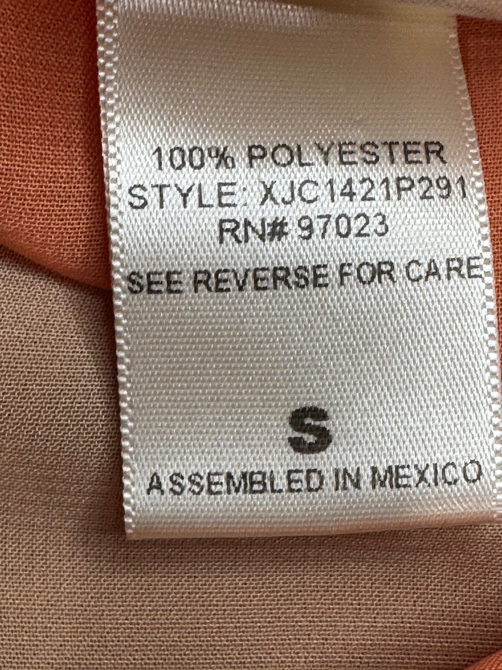 Pretty Rebellious High-Low Tank Top Coral Peach Size Small