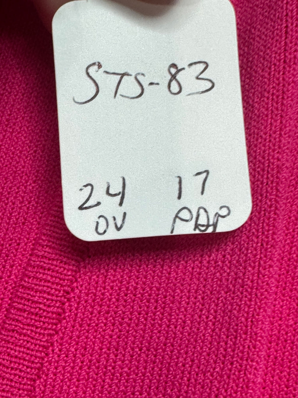 Choices Magenta Pink Square Neck Ribbed Tank Top Knit Shell - Size Small