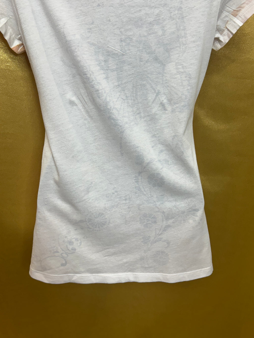 BCG Y2K Butterfly Graphic Tee • Pastel Watercolor Floral Top S