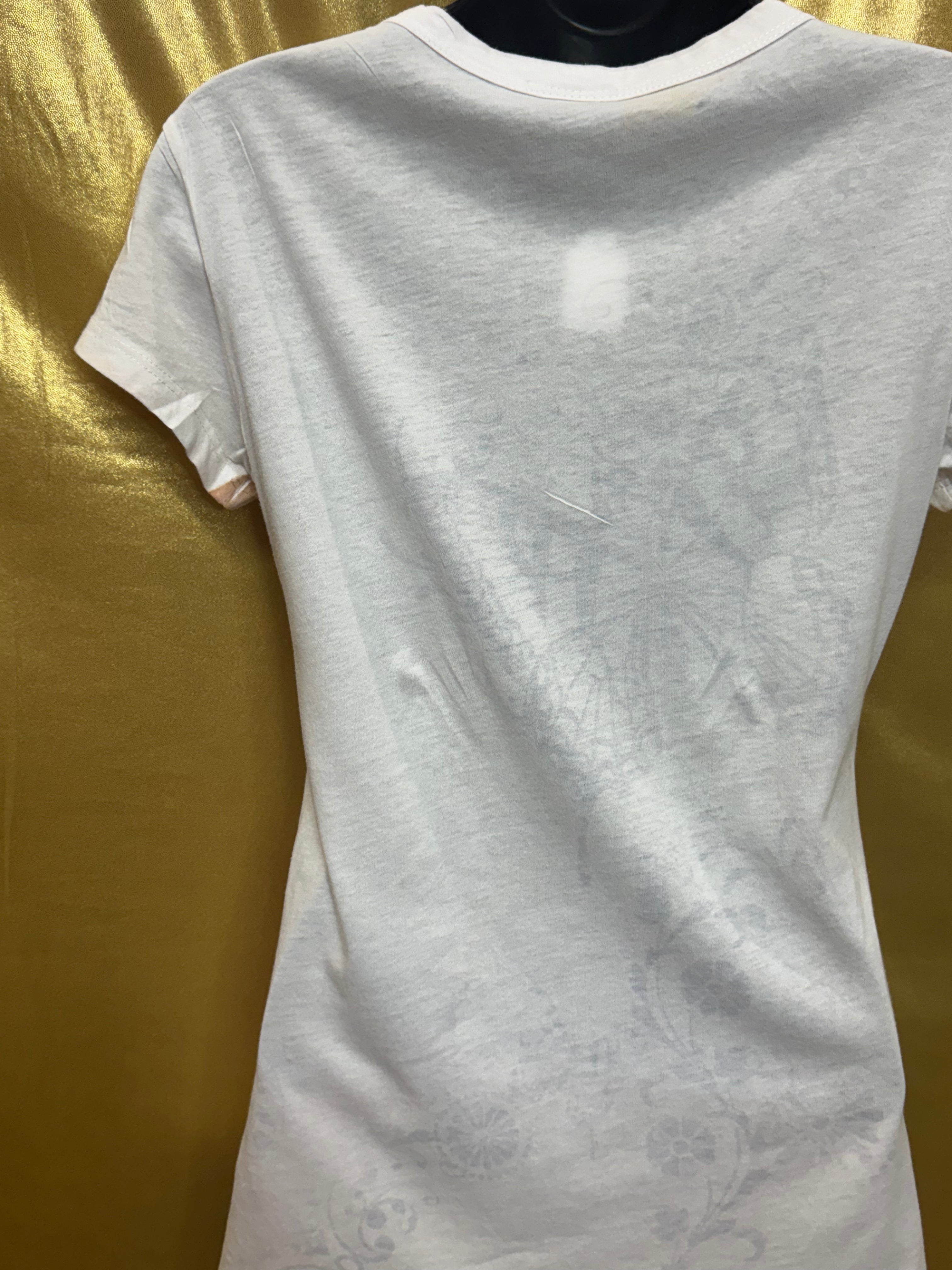 BCG Y2K Butterfly Graphic Tee • Pastel Watercolor Floral Top S