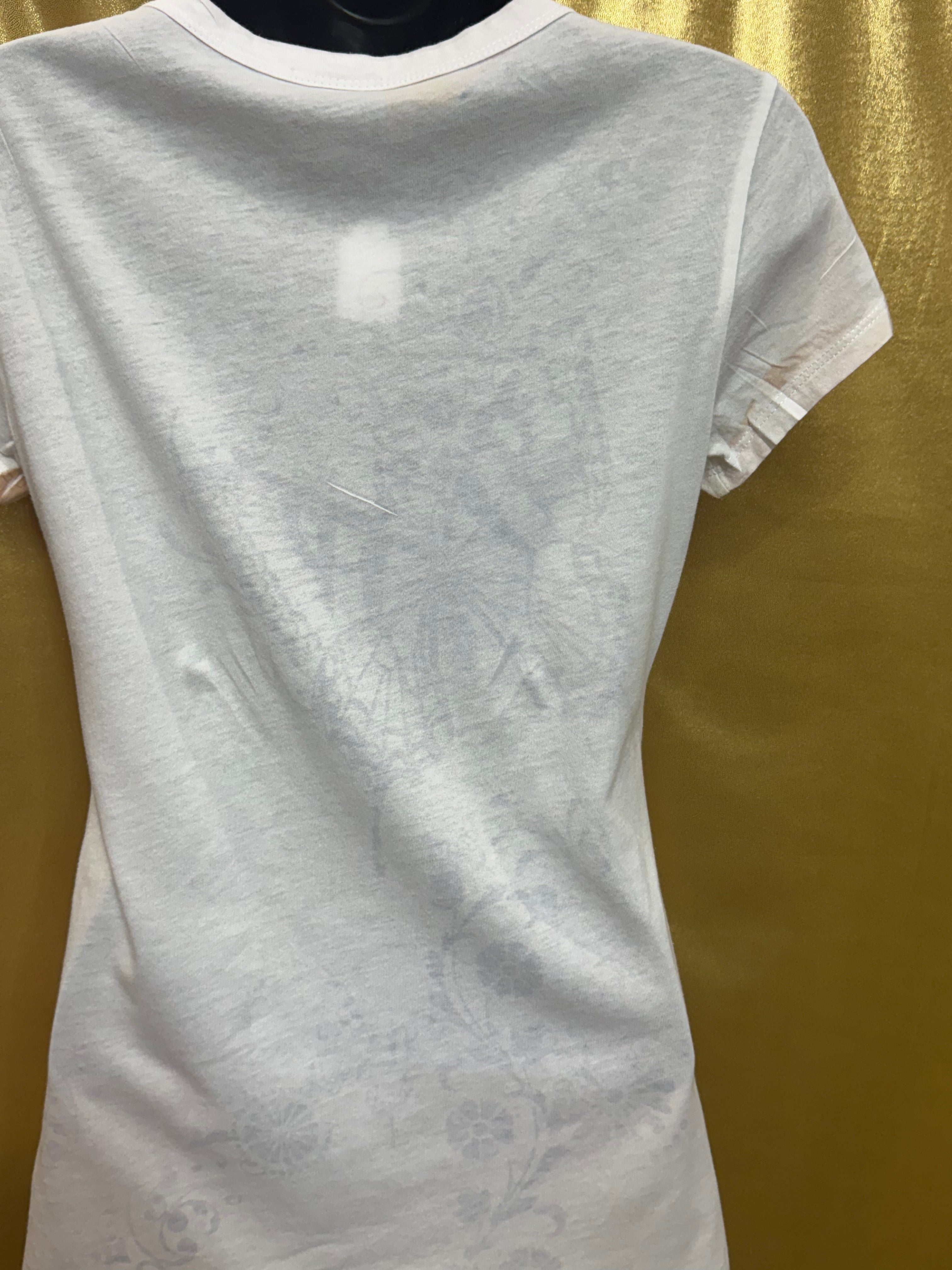 BCG Y2K Butterfly Graphic Tee • Pastel Watercolor Floral Top S