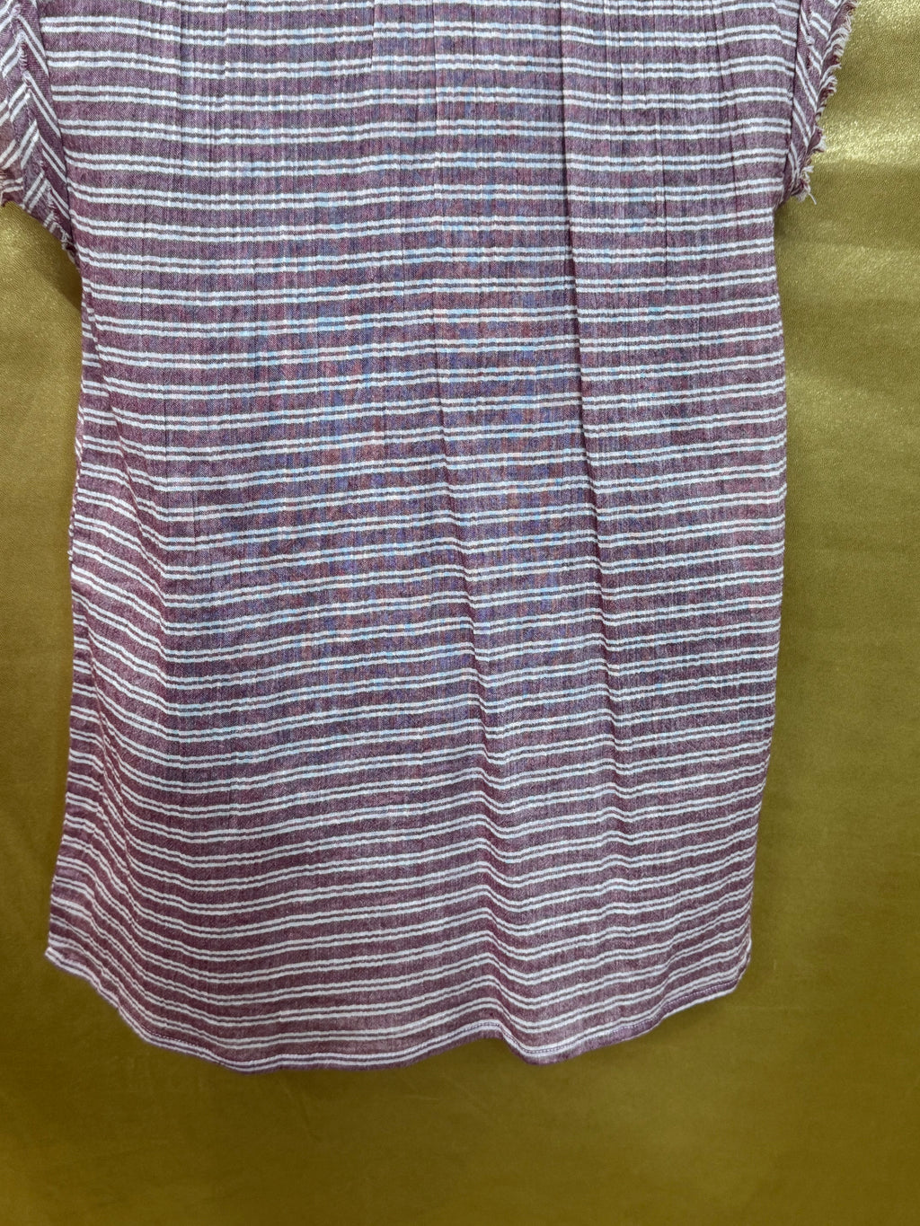 William Rast Aurora Striped Lace-Up Sleeveless Top Cotton Pink White Small