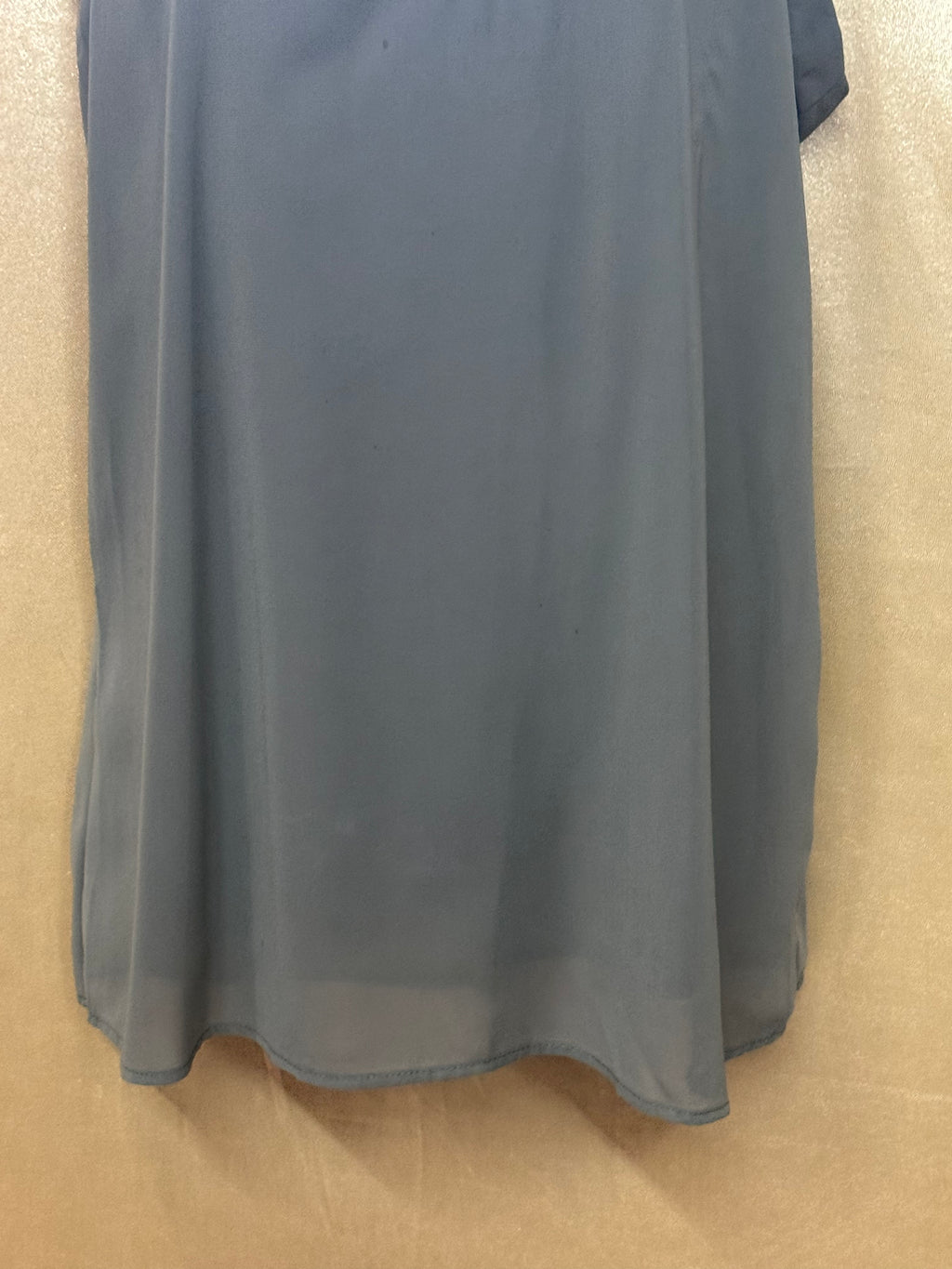 JAPNA Olive Green Layered Cami Tank Top | Sheer Mesh Trim | Size S
