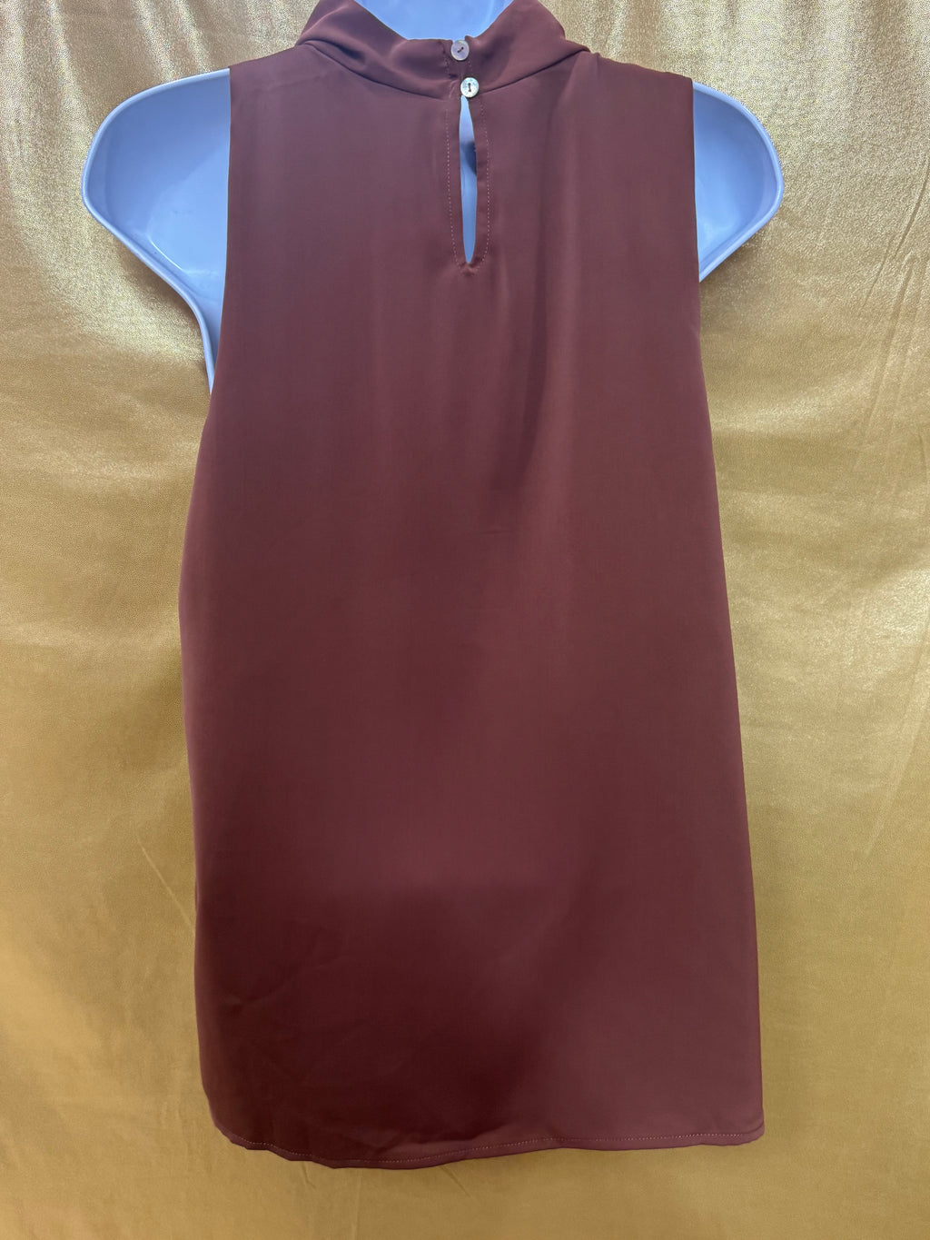 Entro Sleeveless Cowl Neck Top Brown Size Small NWT
