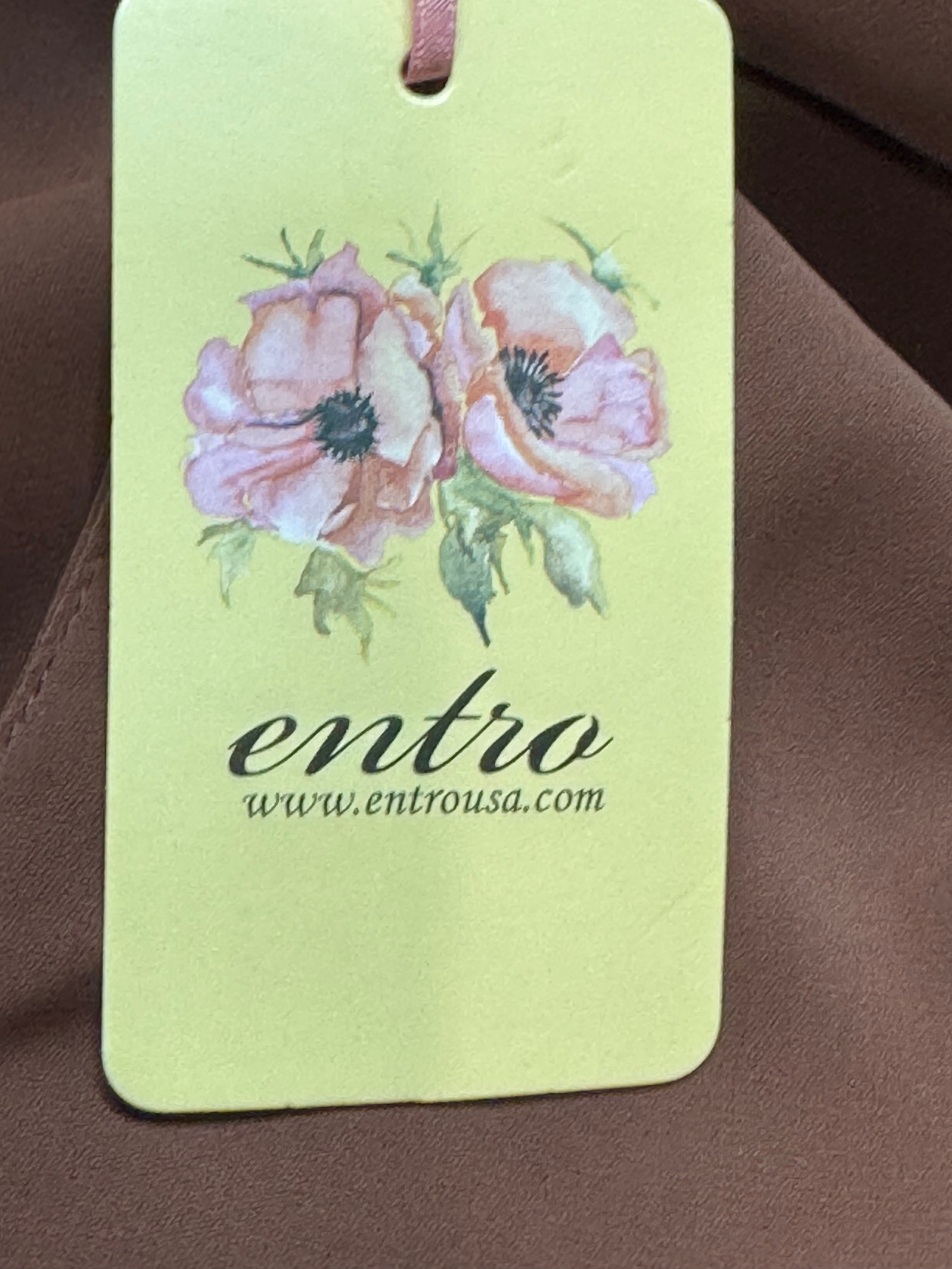 Entro Sleeveless Cowl Neck Top Brown Size Small NWT