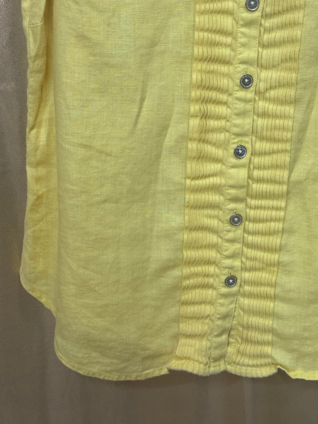 Liz Claiborne New York Yellow Peter Pan Collar Top Medium