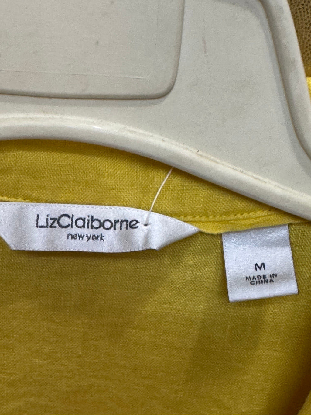 Liz Claiborne New York Yellow Peter Pan Collar Top Medium