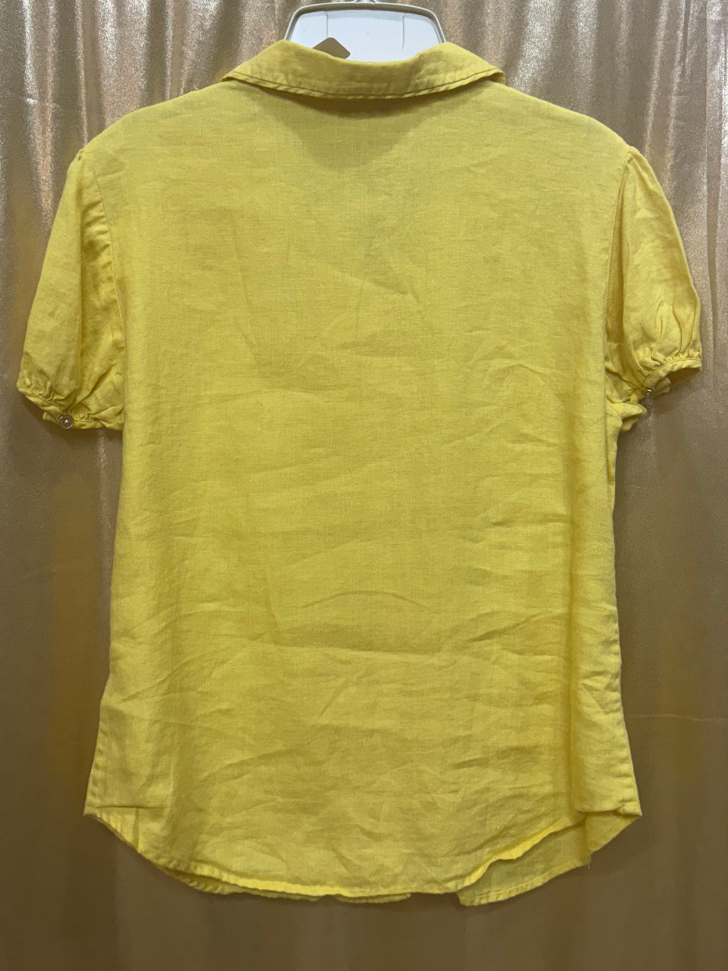 Liz Claiborne New York Yellow Peter Pan Collar Top Medium