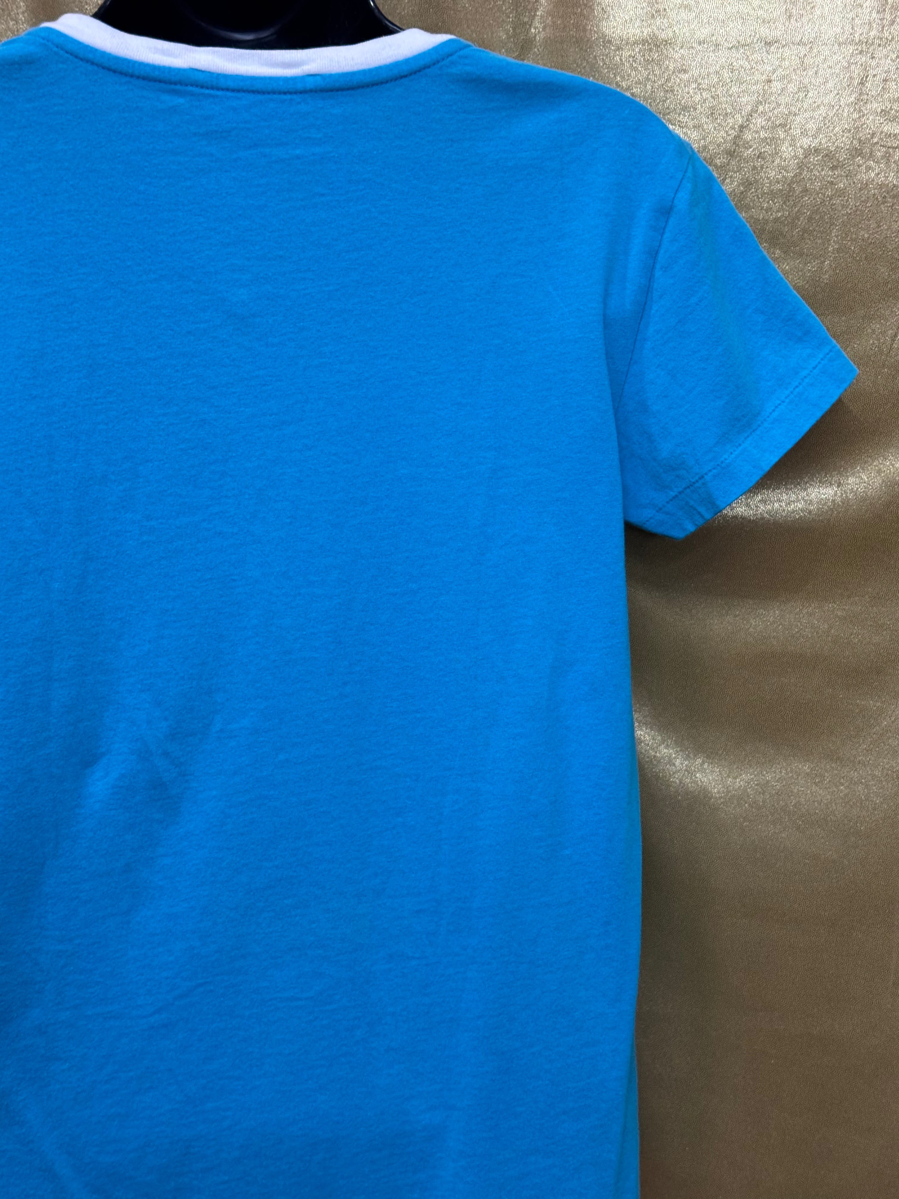 Ralph Lauren Sport Turquoise V-Neck Tee - Size S (100% Cotton)