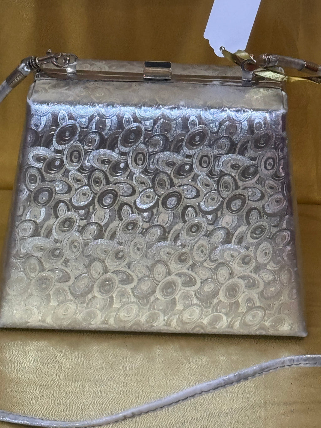 Stunning Vintage Nicholas Reich Silver Structured Evening Bag ✨