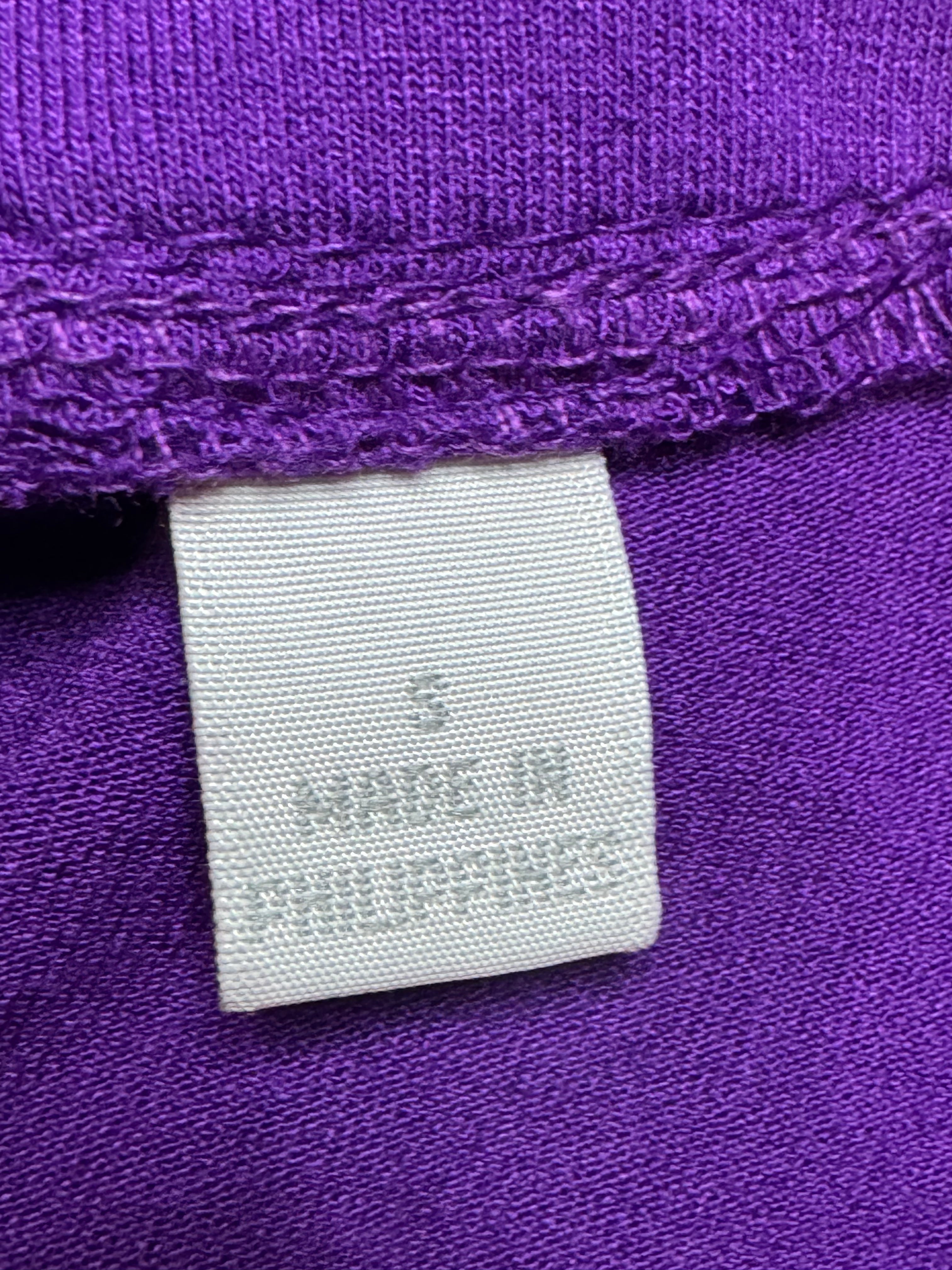 New York & Company Purple Mixed-Media Top - Size Small