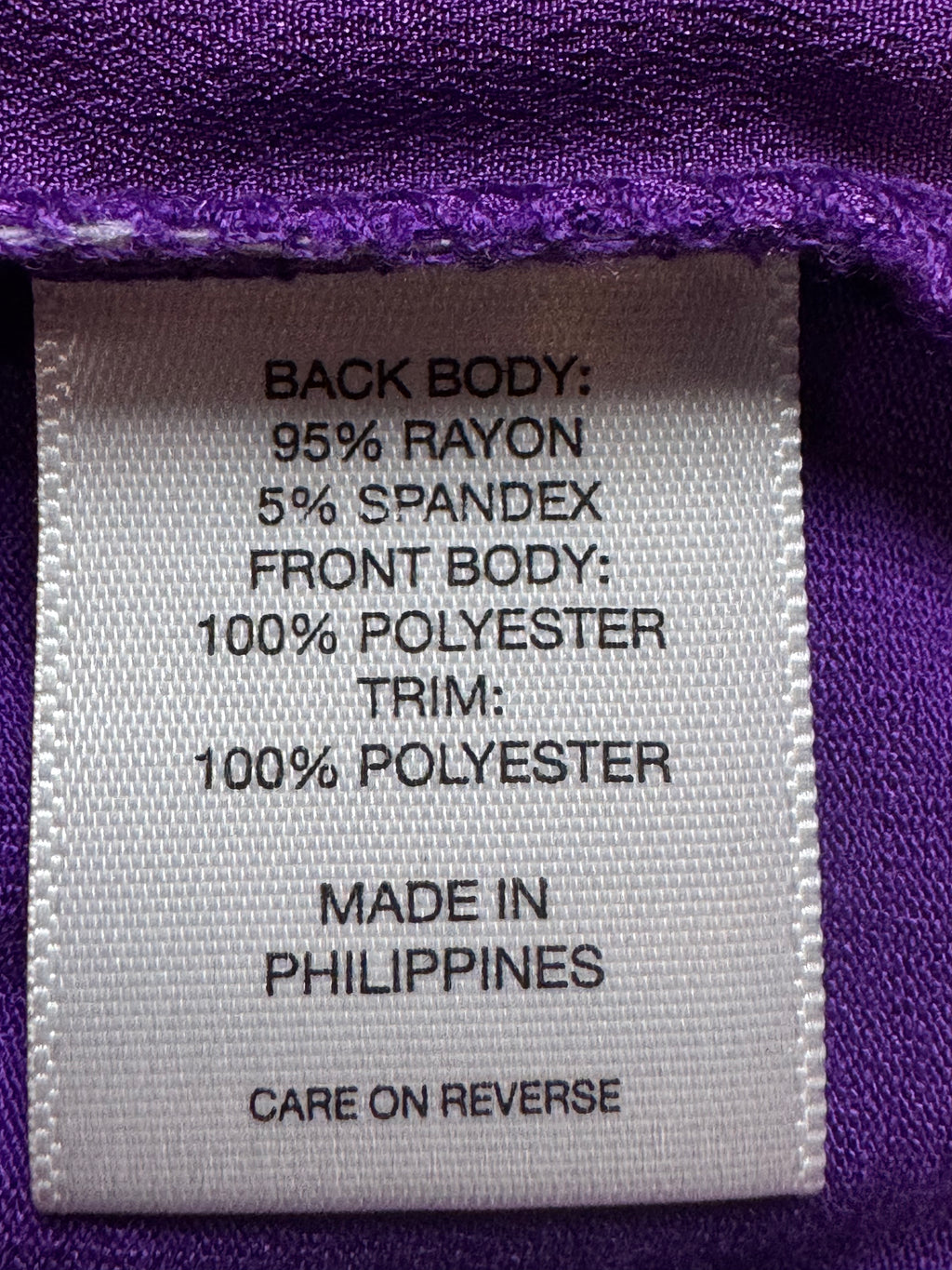 New York & Company Purple Mixed-Media Top - Size Small