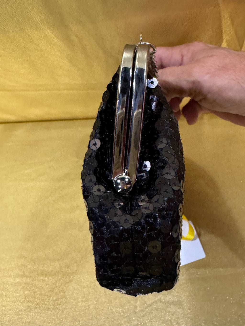 Ann Taylor Loft Black Sequin Evening Clutch